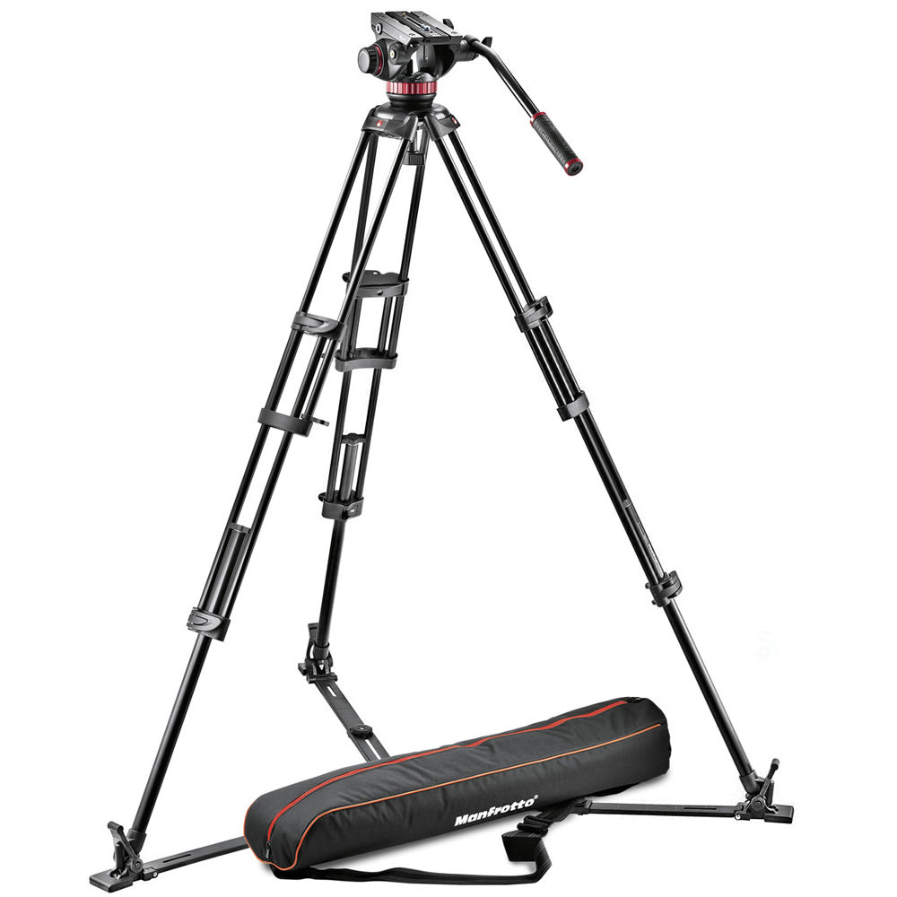 Trépied Manfrotto 546GB à deux pieds avec tête vidéo 502A
