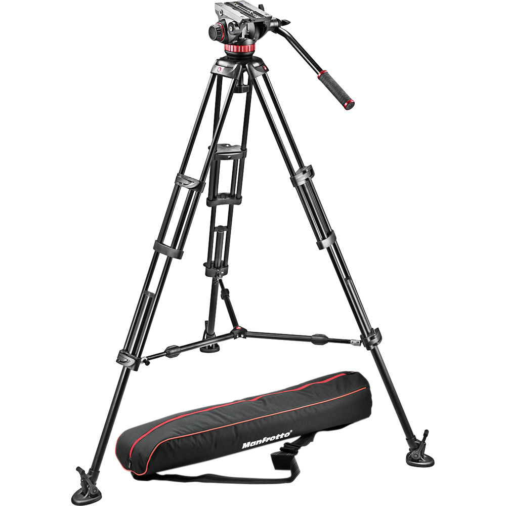 Trépied Manfrotto 546B à deux jambes avec rotule vidéo 502A
