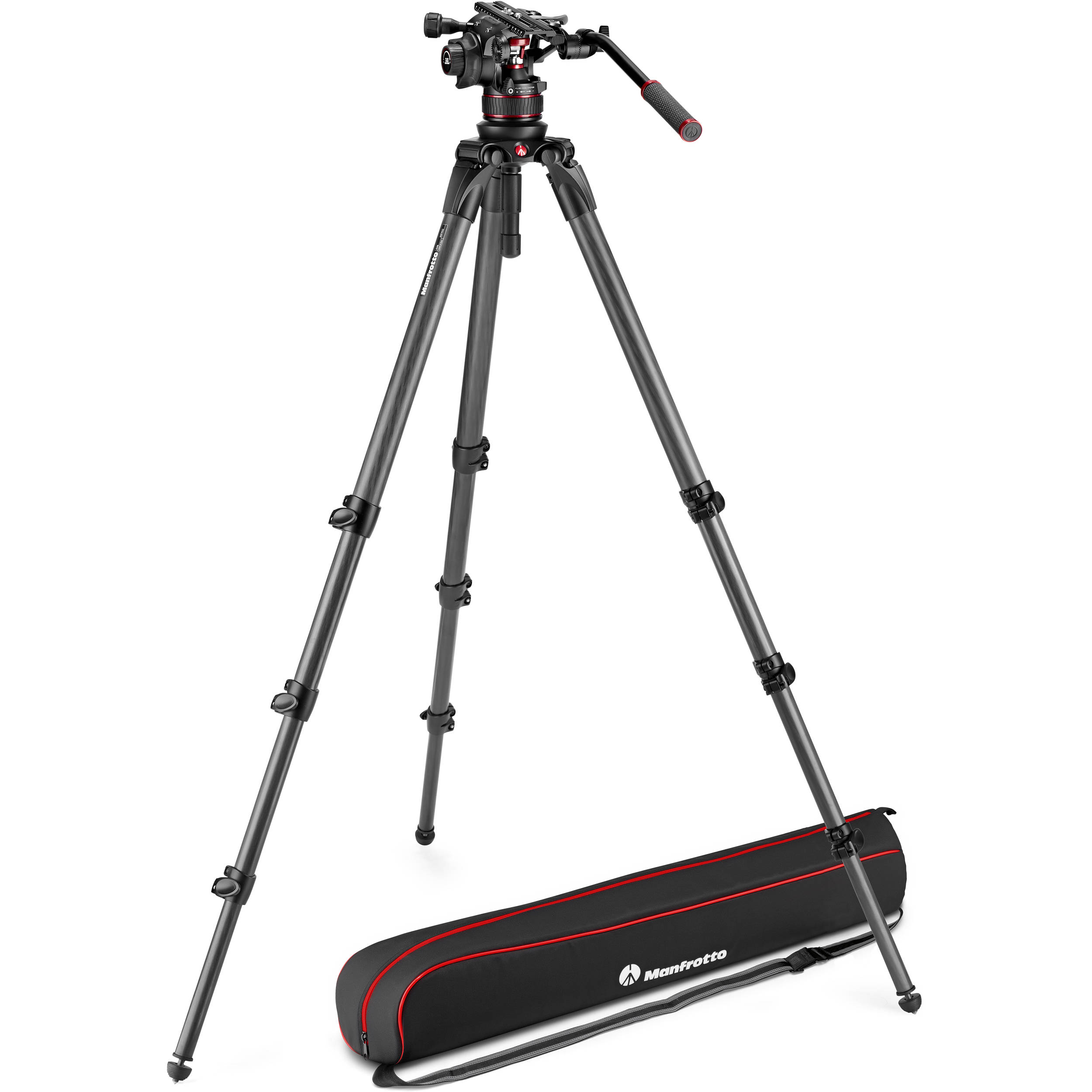 Trépied Manfrotto 536 Carbon avec rotule vidéo 612AH