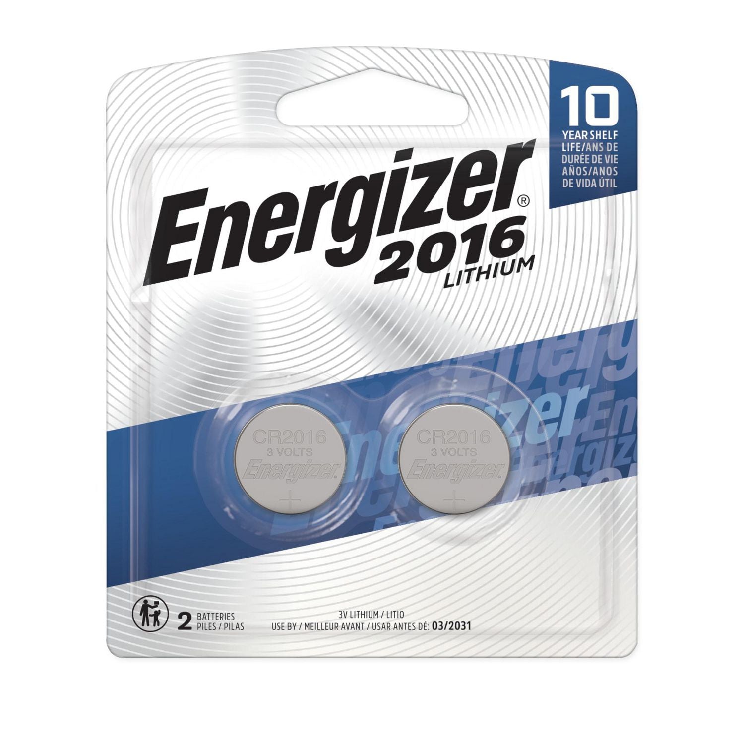 Piles rechargeables Energizer Lithium 2016 3 V (lot de 2)