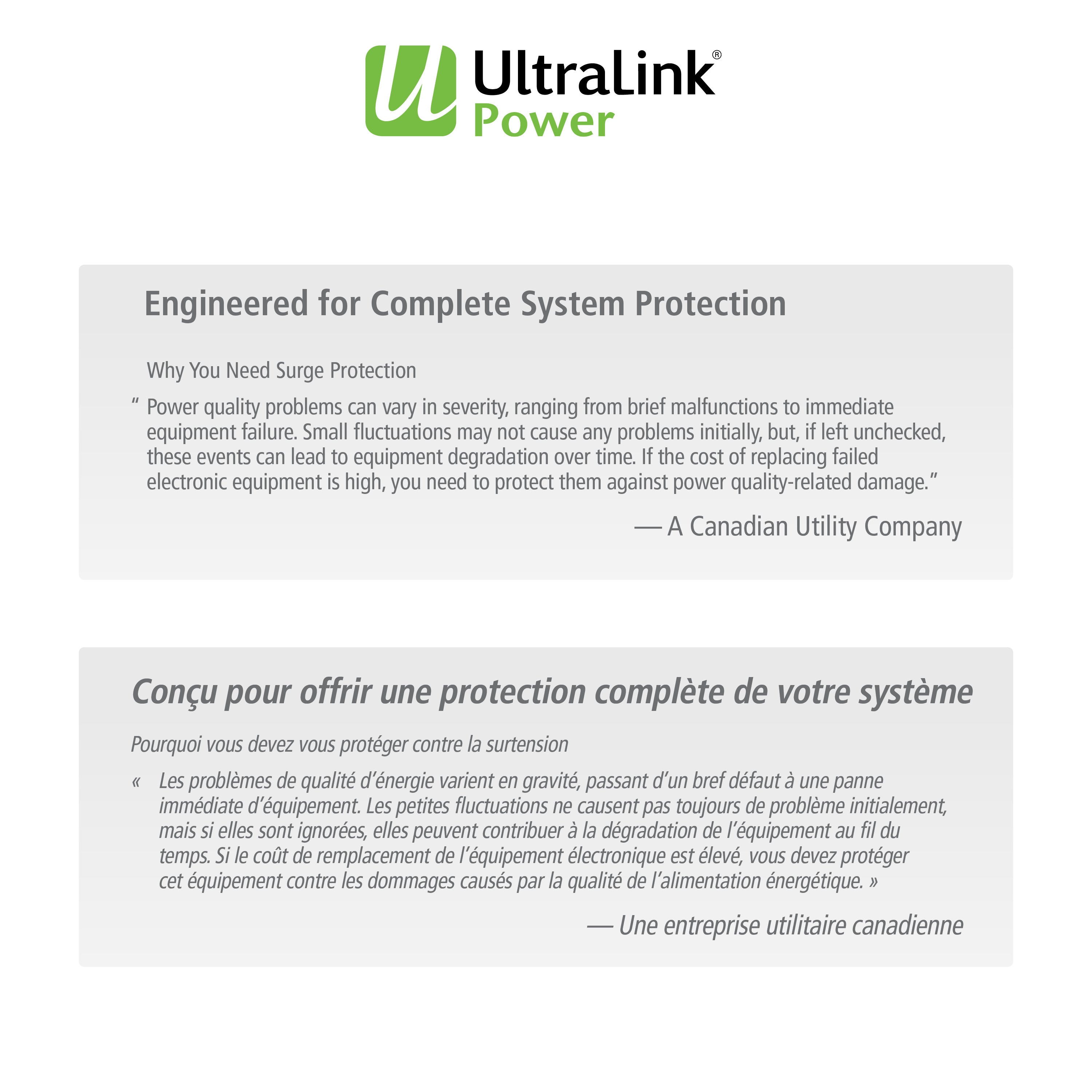 UltraLink Power : Conditionneur d'alimentation haute définition - 8 prises