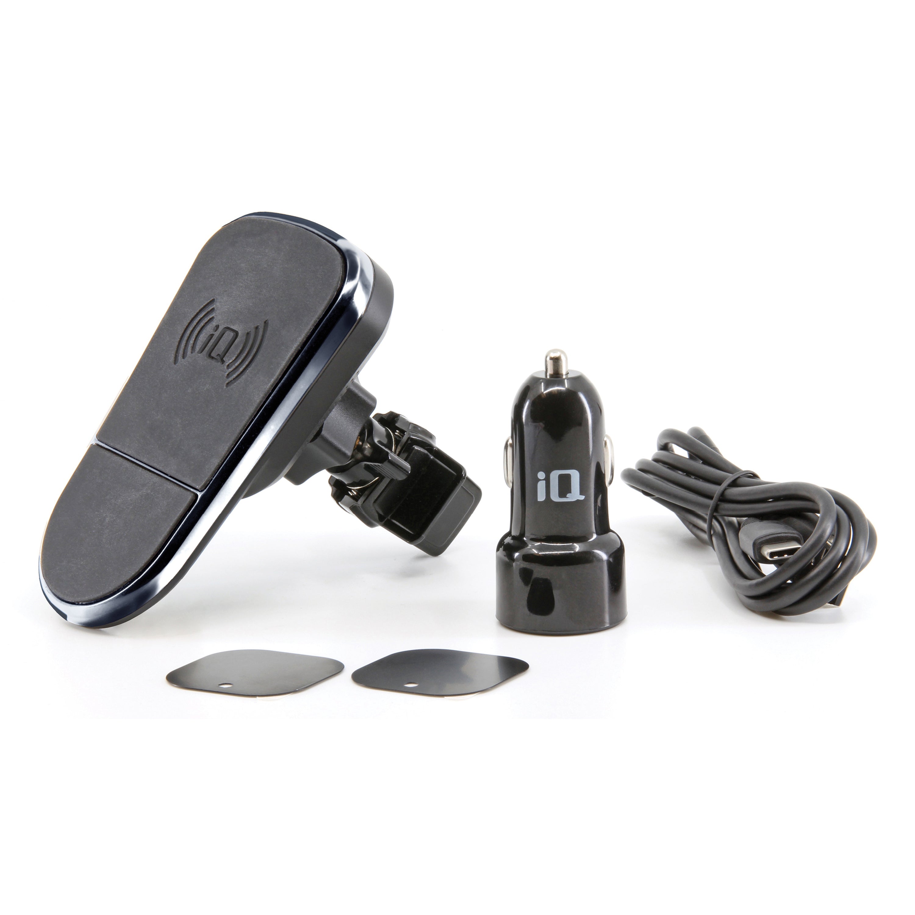 iQ Qi Wireless Charging Magnetic Car Mount Kit