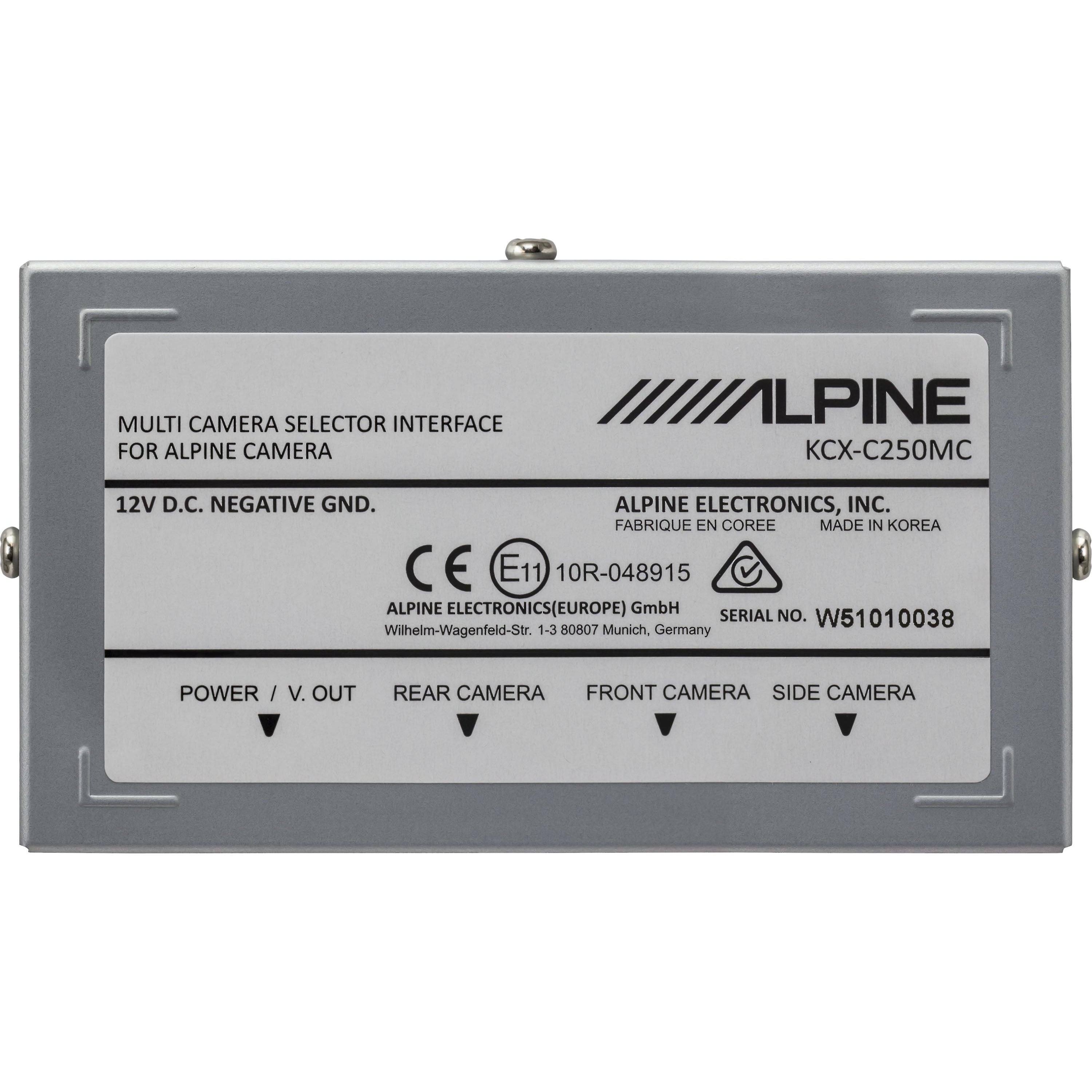 Alpine KCX-C250MC Multi-Camera Selector Interface