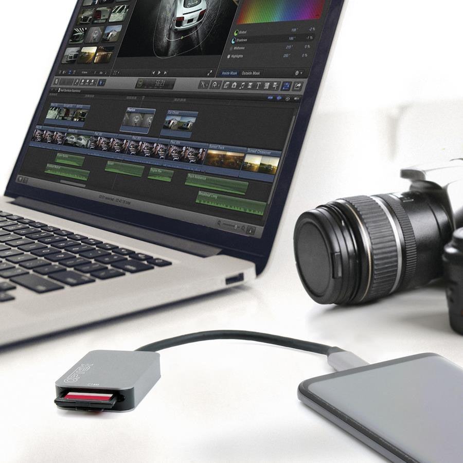 Lecteur/graveur de cartes SD/MicroSD Optex UHS-II USB-C