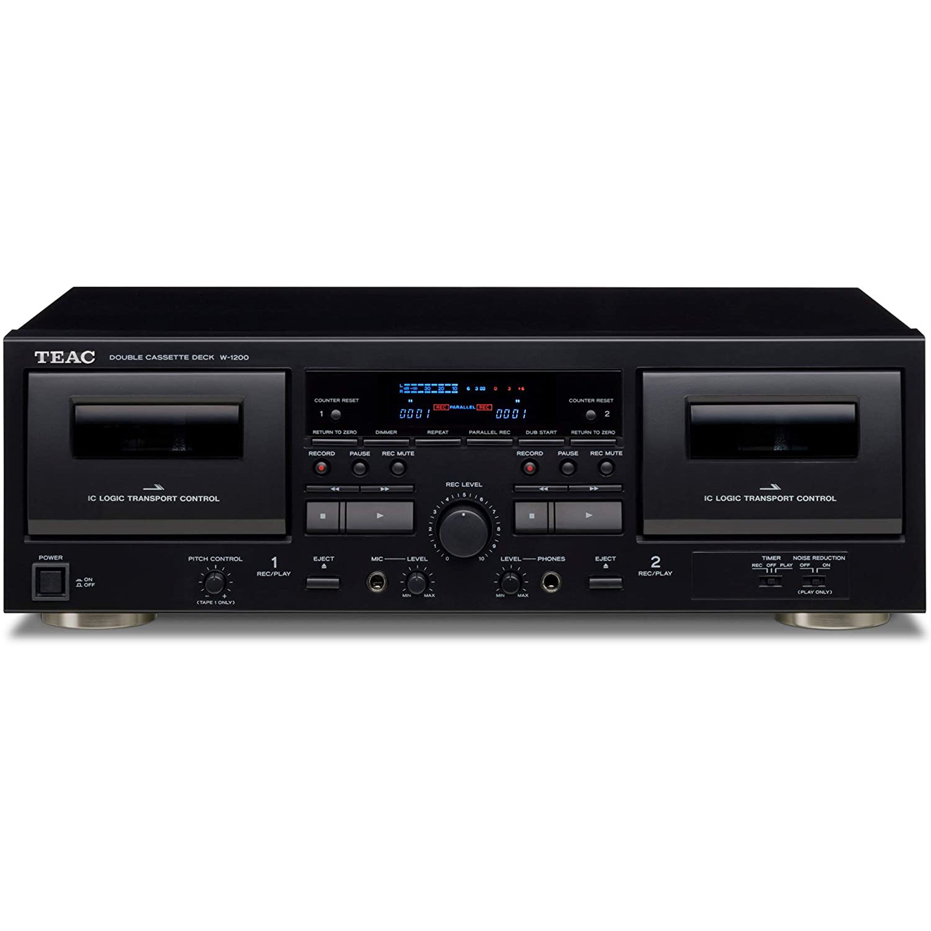 Platine cassette double TEAC W-1200 (noir)