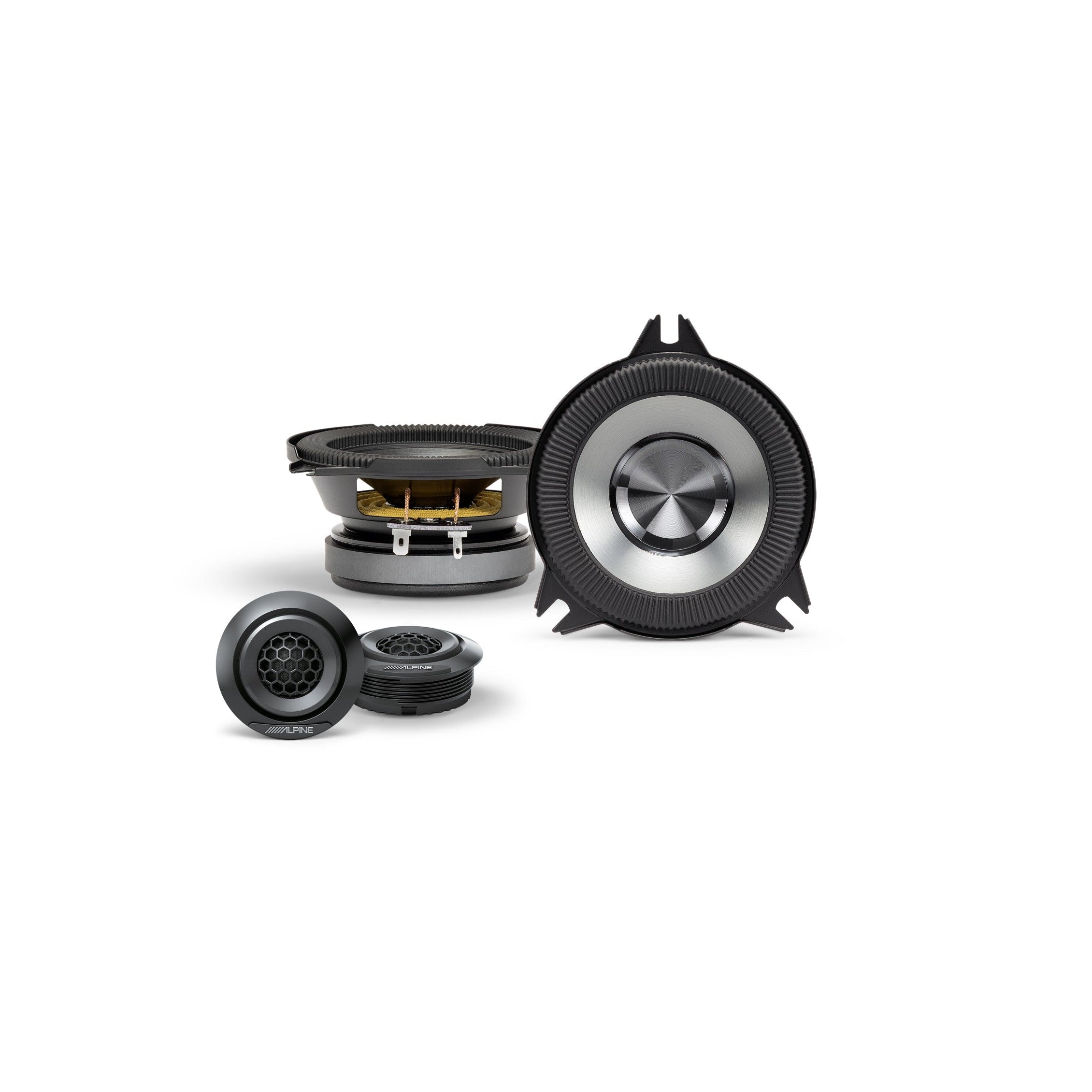 Alpine BRV-40C 4" BassRev™ Component Speaker Set