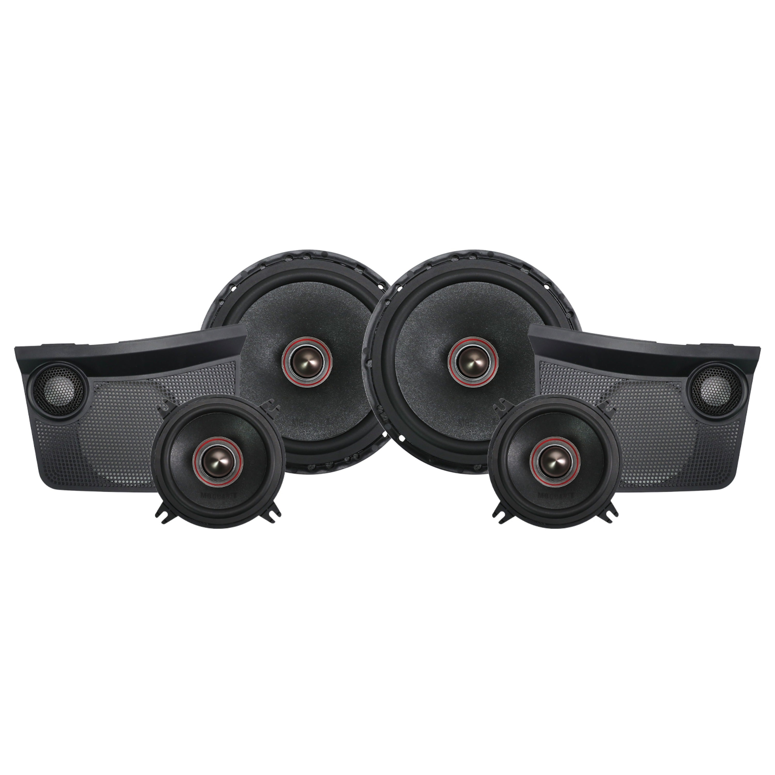 MB Quart BS1-316 6.5 + 4 Inch Ford¨ Bronco Tuned Front Dash 3-Way Component Speakers Upgrade