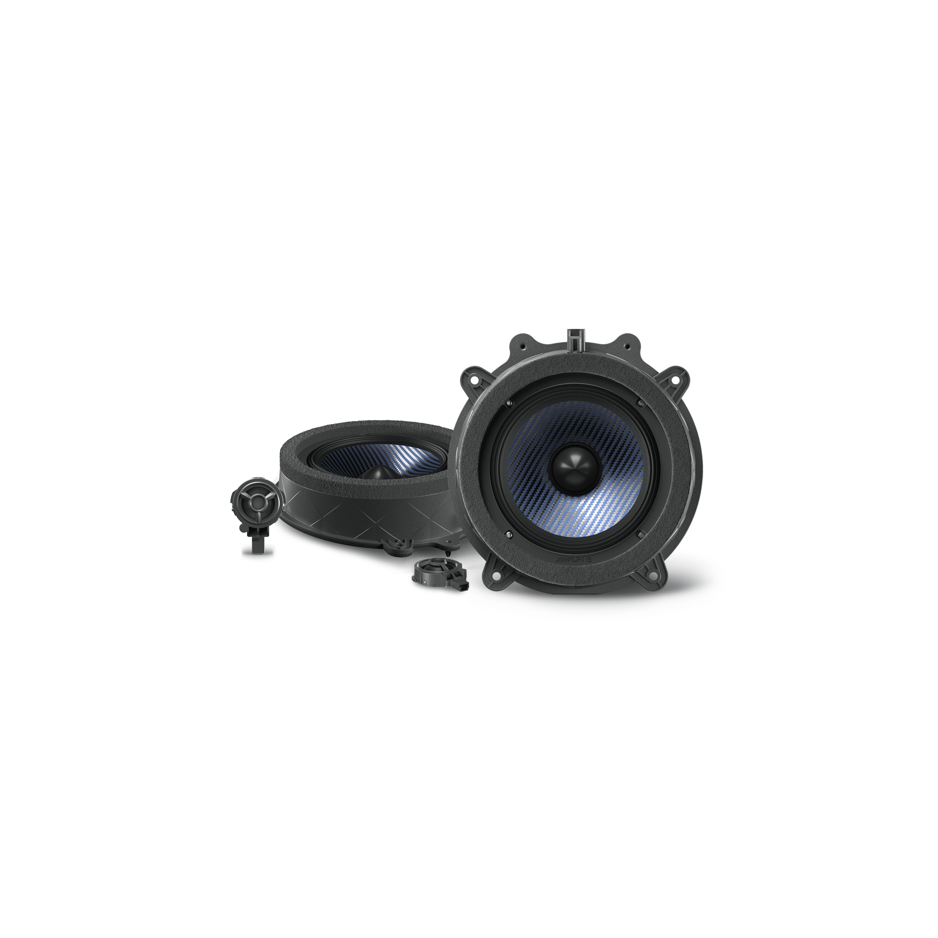 Alpine EV-65CF-T 6.5" Component Front Door Speaker Set for 2017-24 Tesla Model 3 & 2020-24 Tesla Model Y