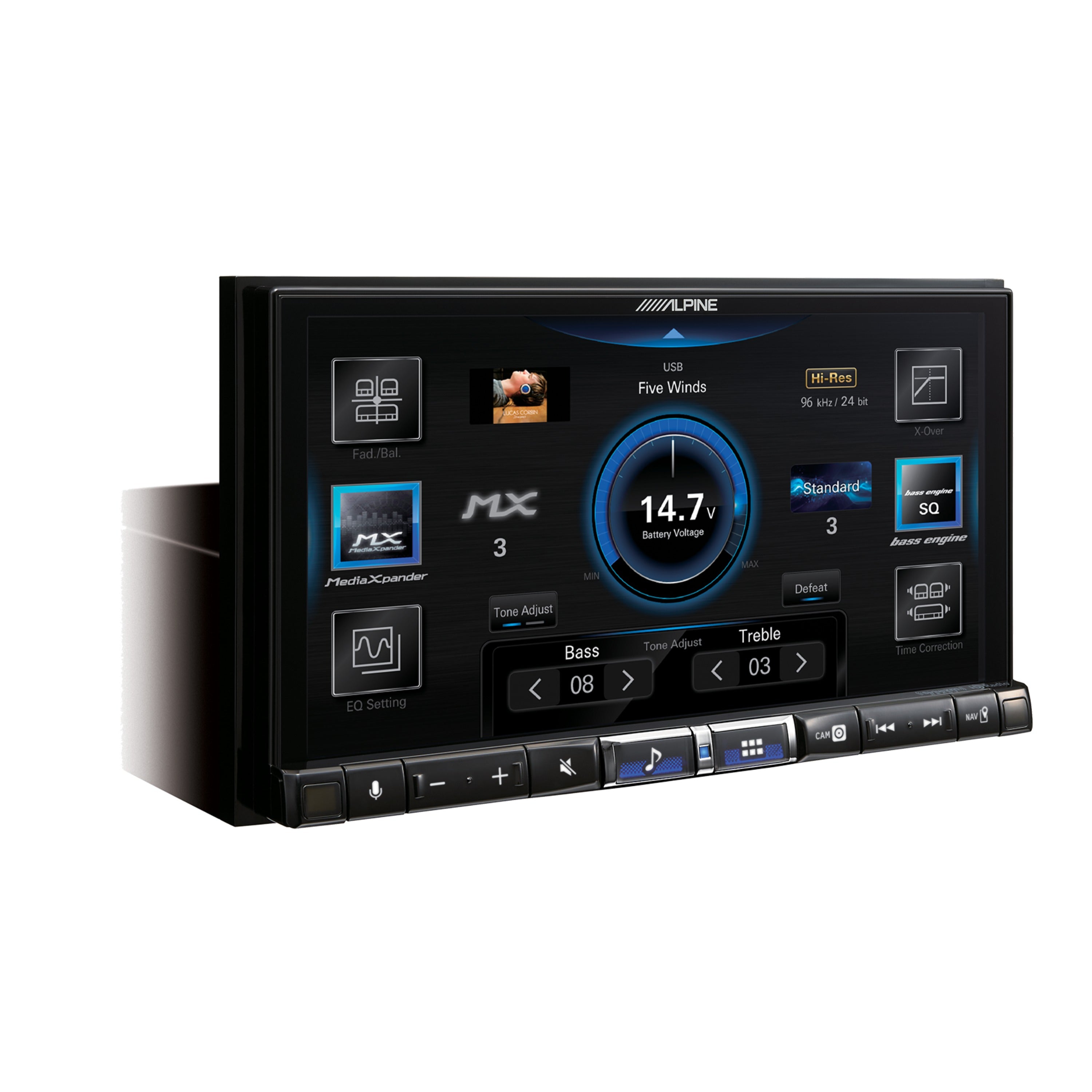 Alpine iLX-507 7-inch Digital Multimedia Receiver with HD Display and Hi-Res Audio Playback With SiriusXM Tuner