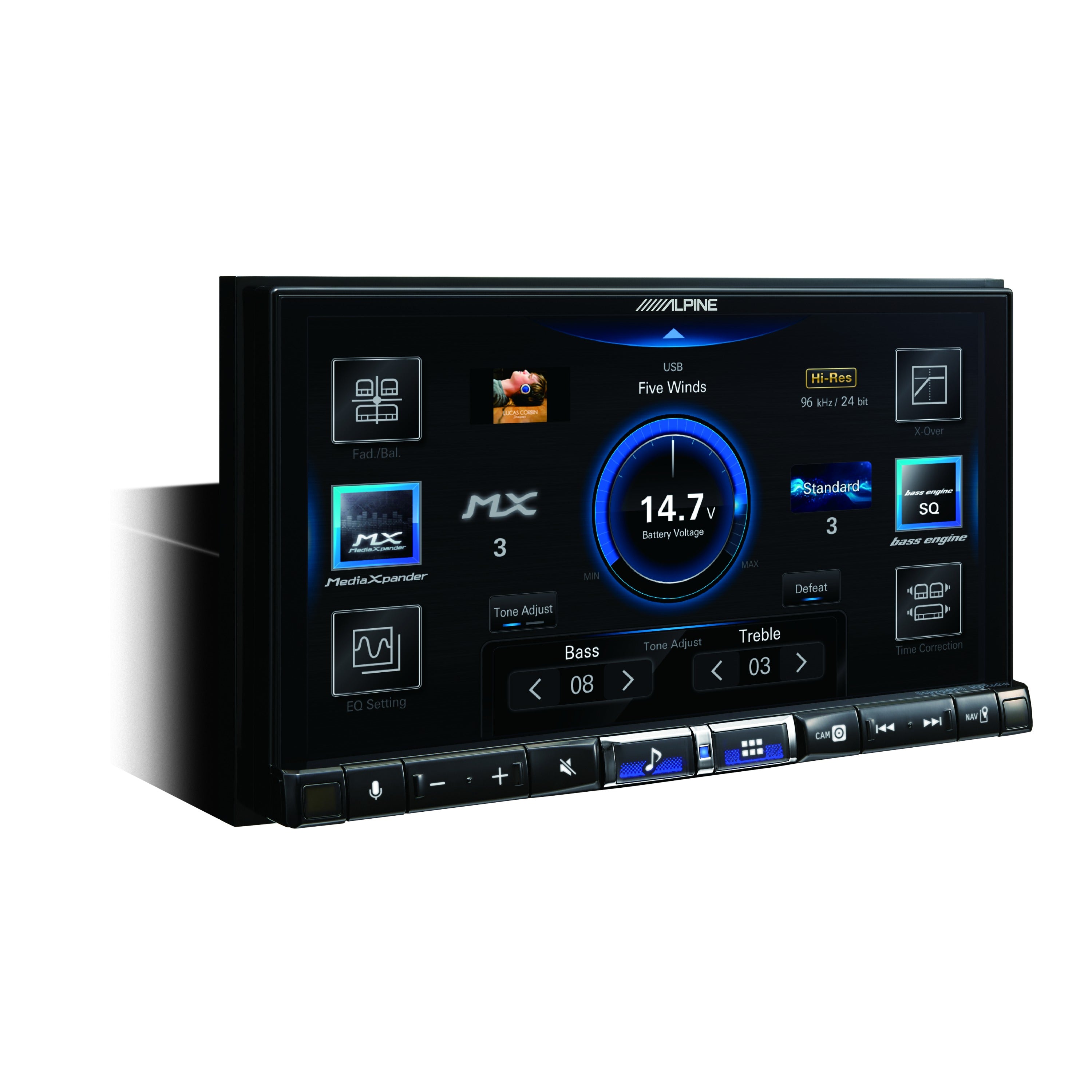 Alpine iLX-507 7-inch Digital Multimedia Receiver with HD Display and Hi-Res Audio Playback With SiriusXM Tuner