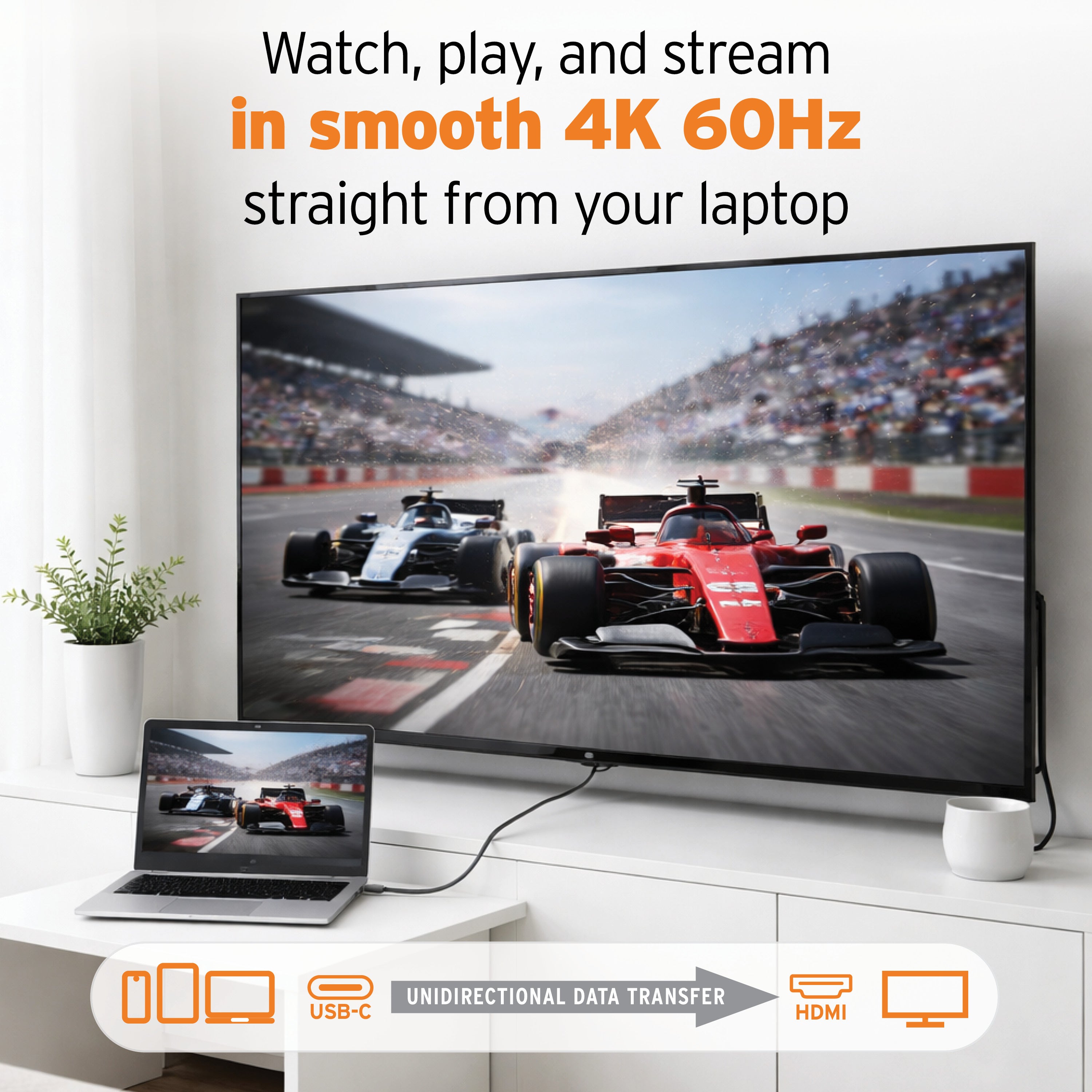 iQ USB Type-C to 4K HDMI Cable -  2m