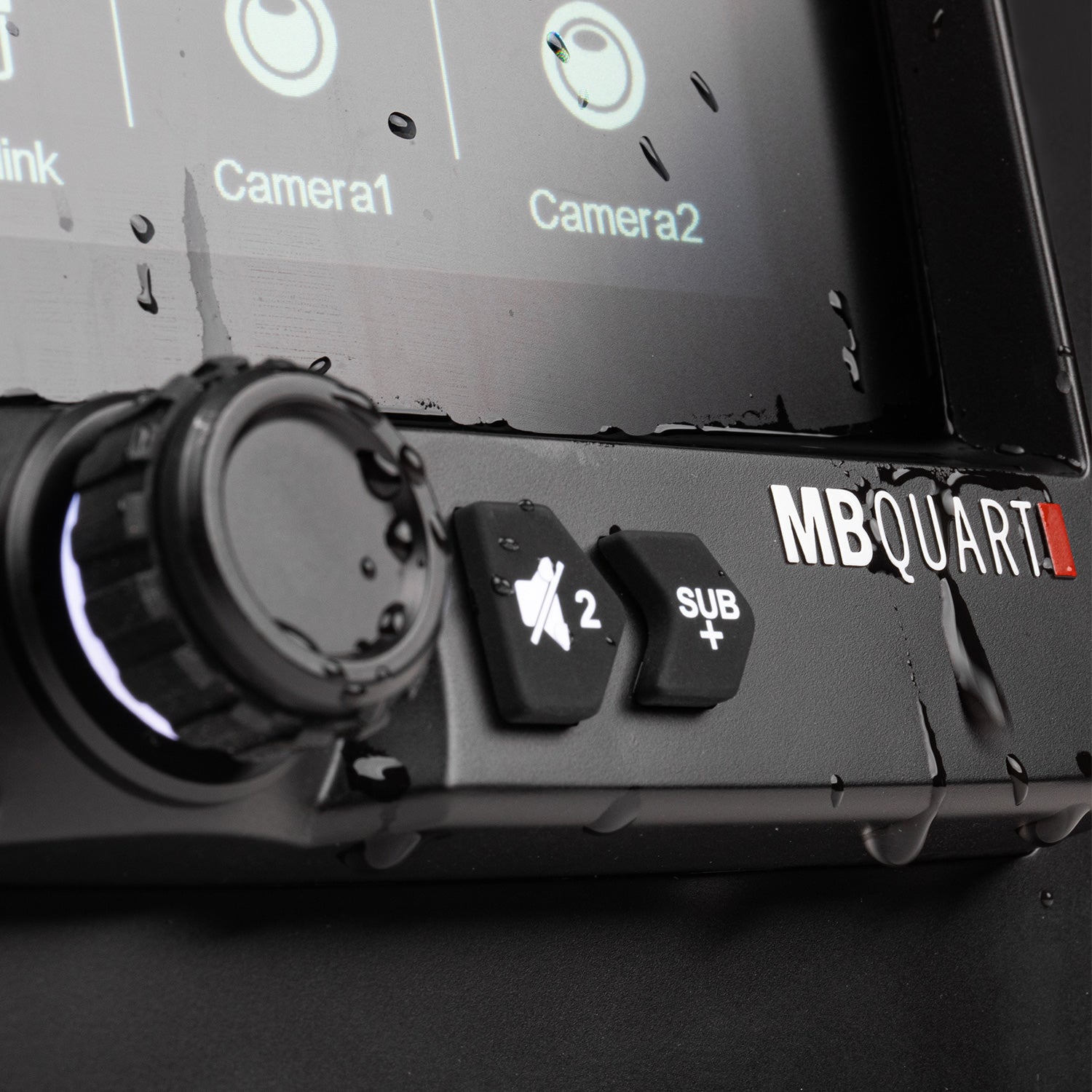 MB Quart GMR-7V1.2 7” touchscreen IP67 source unit with Wireless CarPlay, Andriod Auto, AM/FM