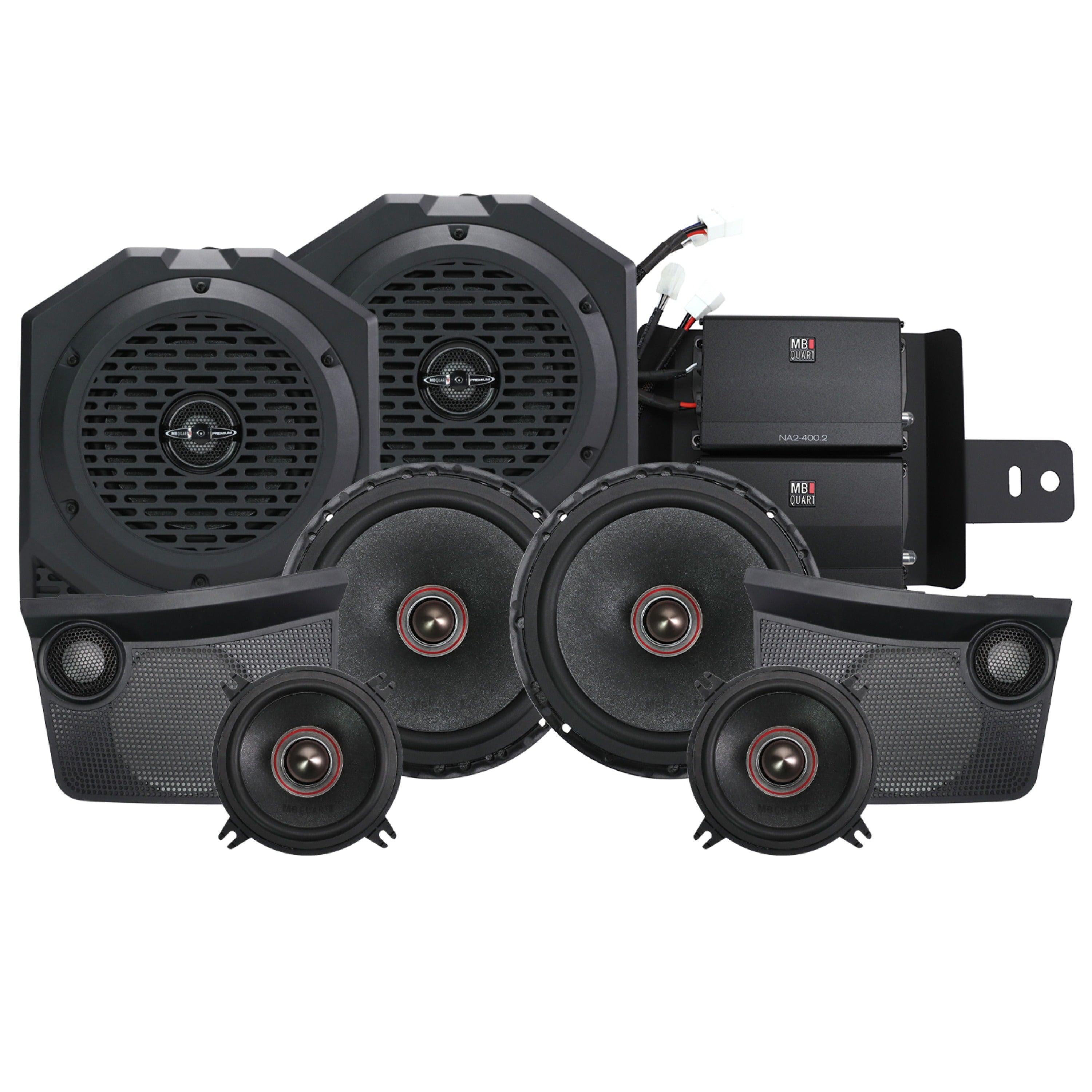 MB Quart MBQBRO-STG6-OEM-1 Ford Bronco 2021-2026 800W 8 Speaker System for the OEM Base Models & Aftermarket Source Units