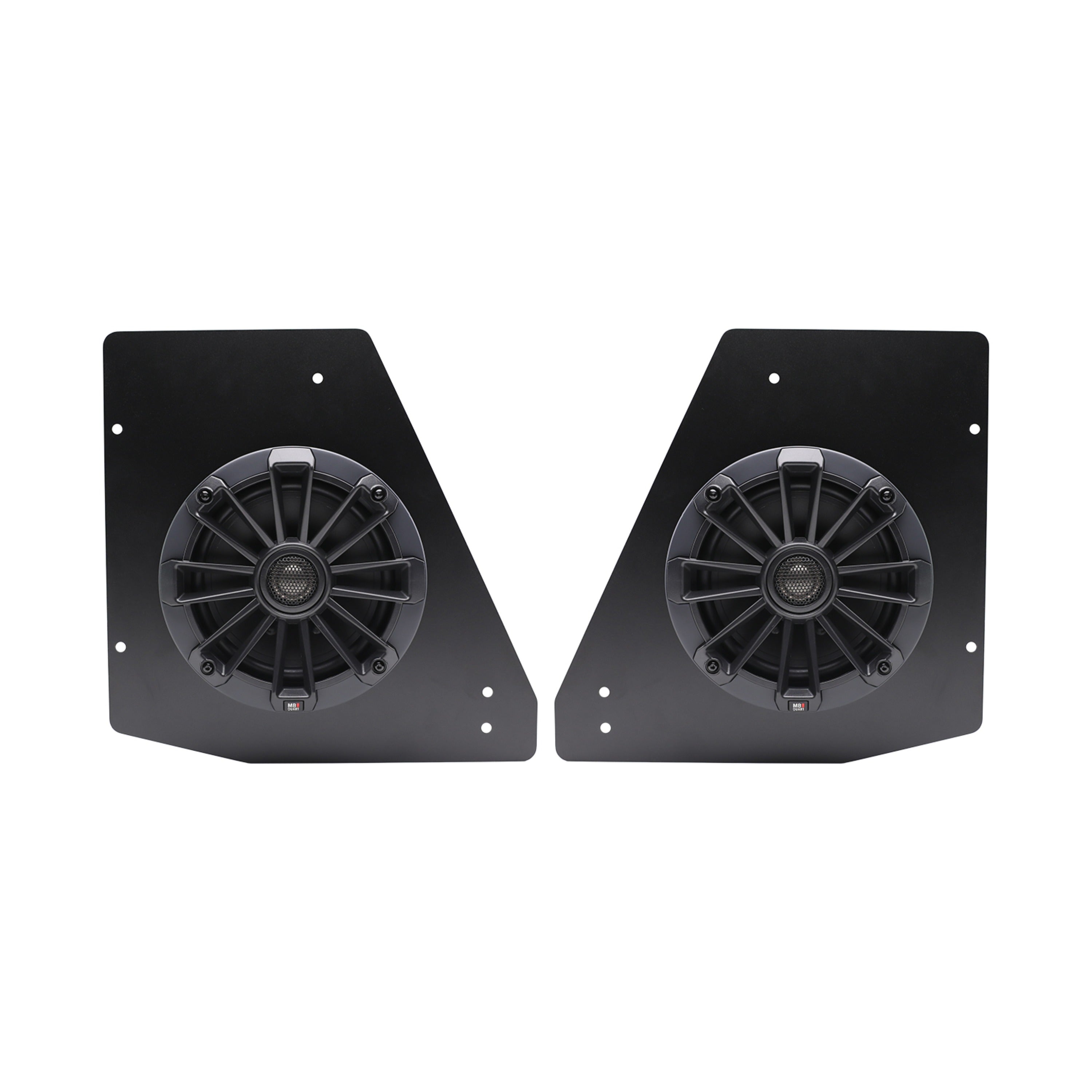 MB Quart MBQD-116.1 Can-Am Defender - 6.50-inch rear coaxial speaker kit with mounting plates and installation hardware.