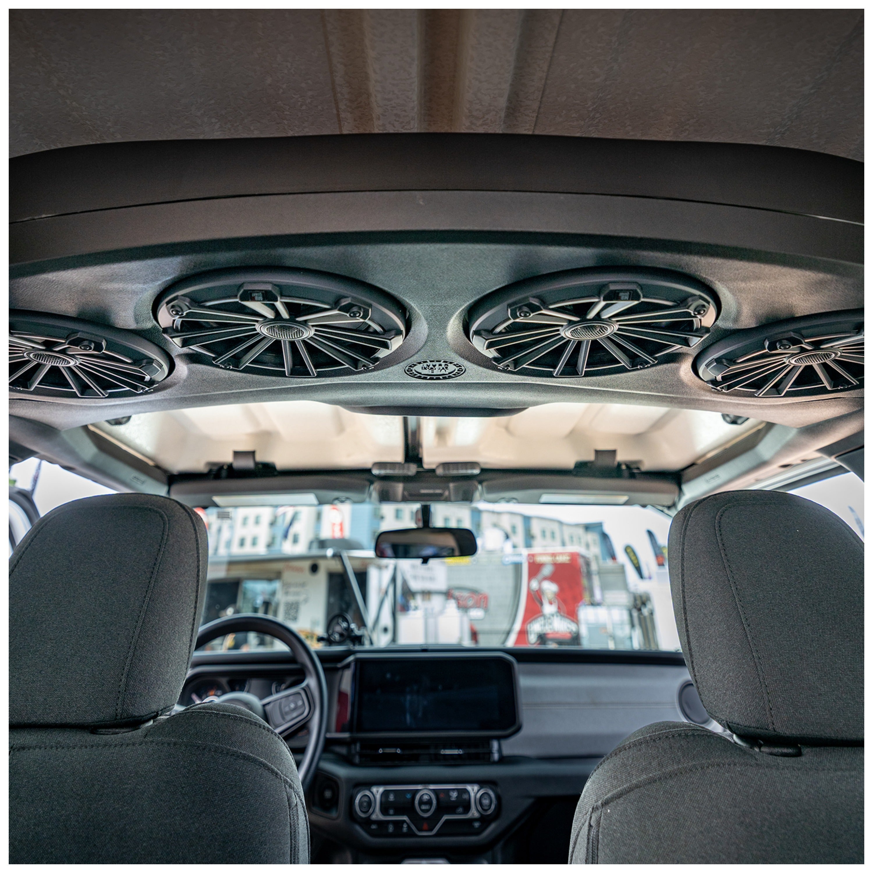 MB Quart MBQJ-48CRGB24+ Jeep Wrangler(JL) / Gladiator(JT) 2024 - 2026 Rear Overhead Soundbar Four 8” Coaxial Speakers & LEDs