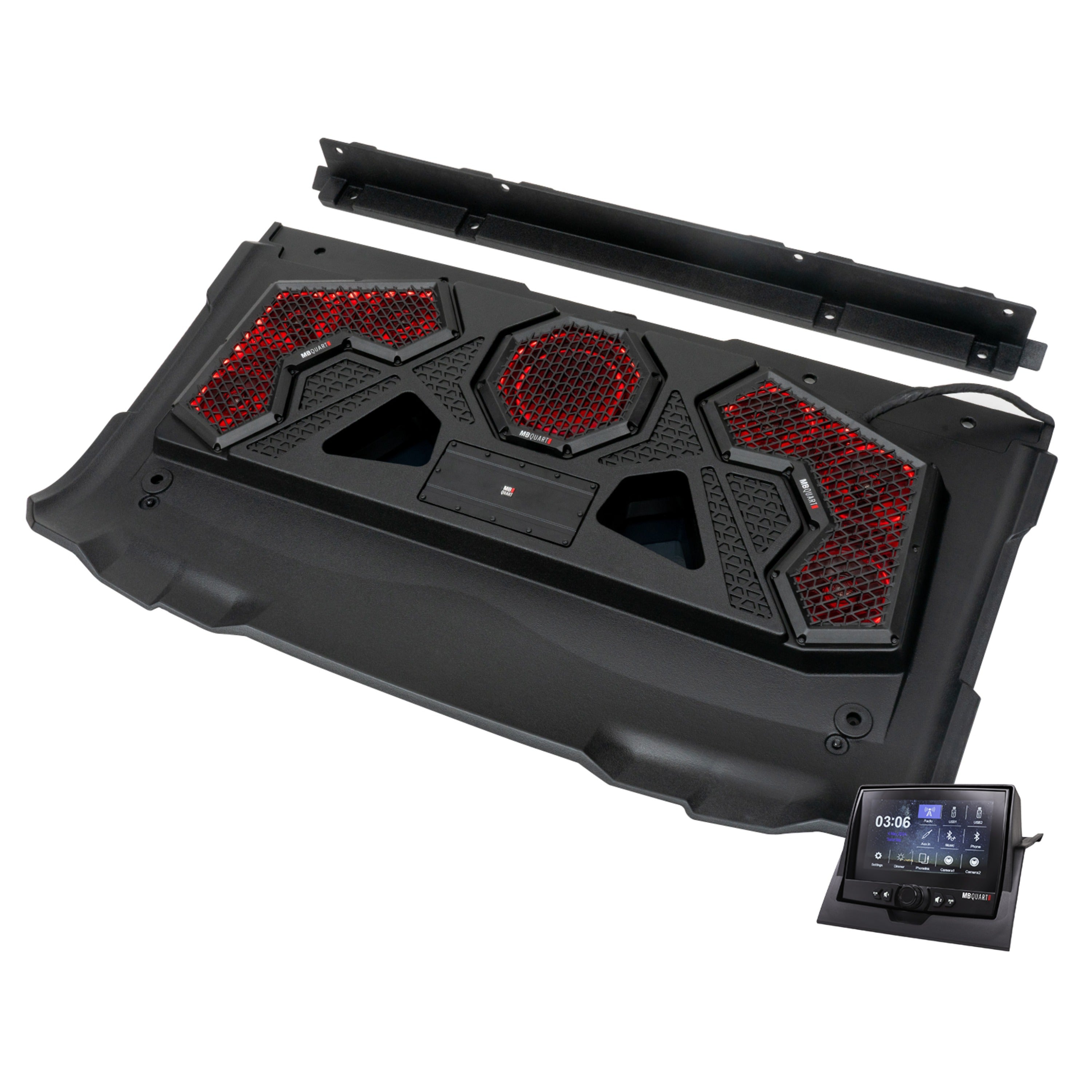 MB Quart MBQRG2-S7R 500-watt Ranger audio roof with a dash-mounted GMR7V1 source unit