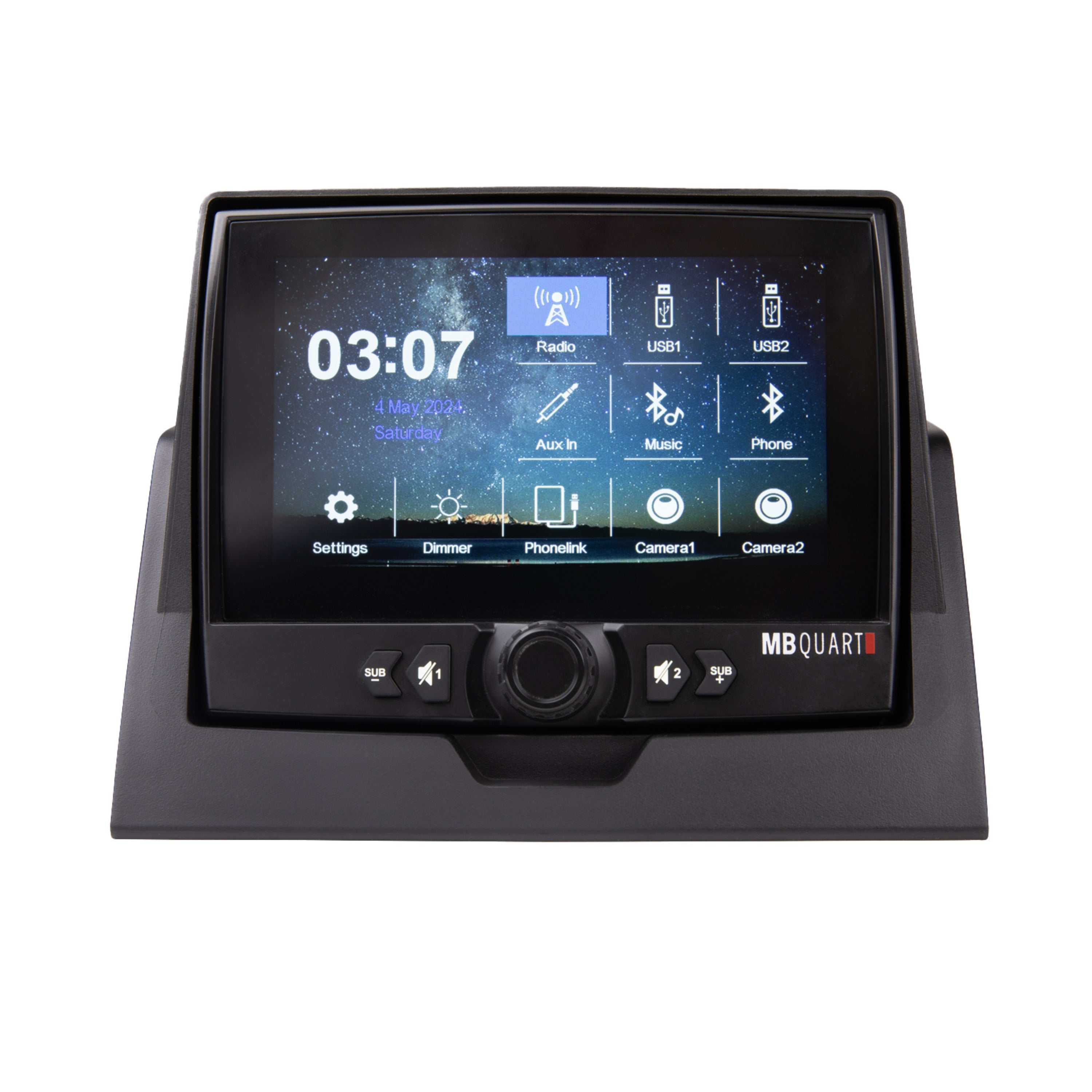 MB Quart MBQRG4-S14R 1000-watt Ranger audio roof with a dash-mounted GMR7V1 source unit