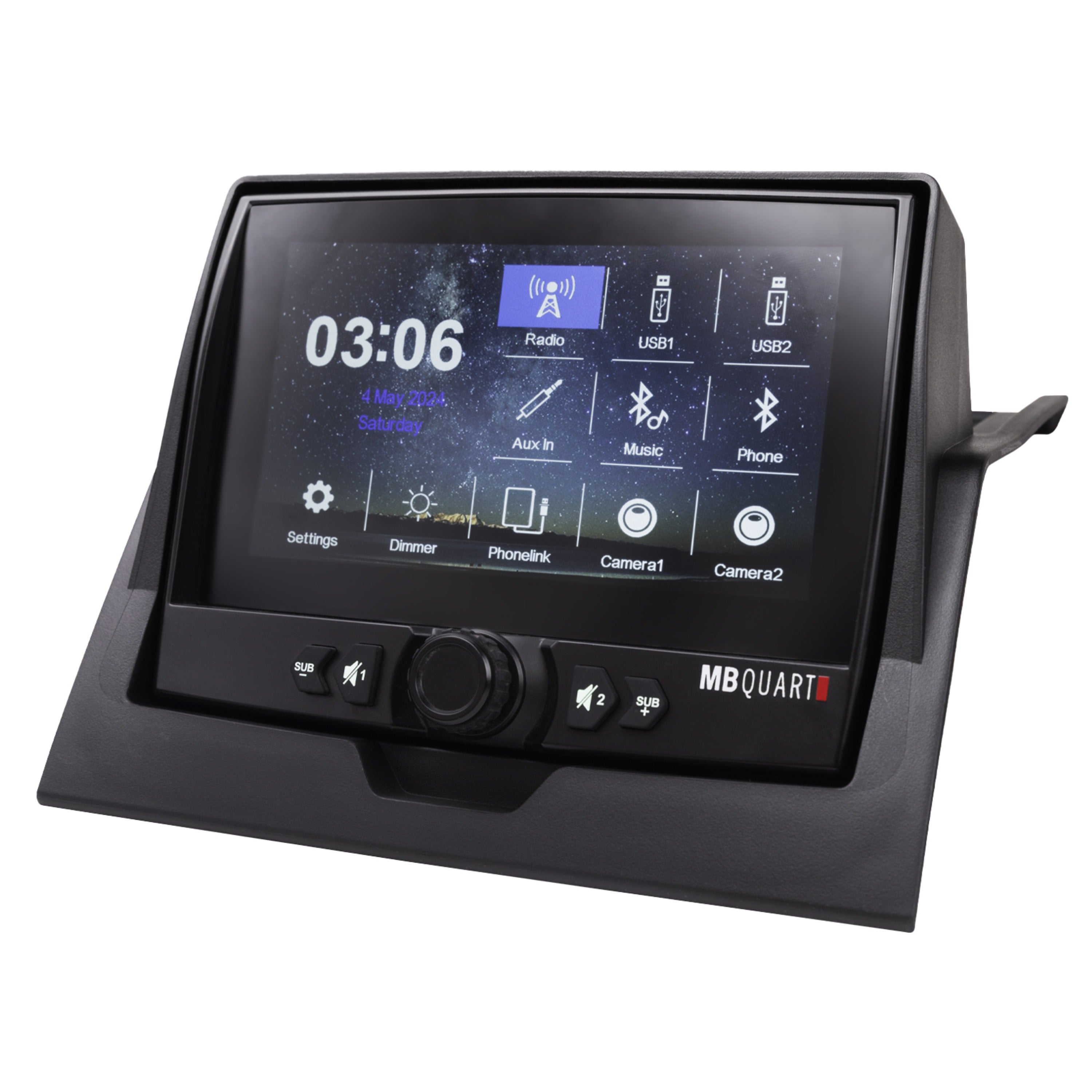 MB Quart MBQRG4-S14R 1000-watt Ranger audio roof with a dash-mounted GMR7V1 source unit