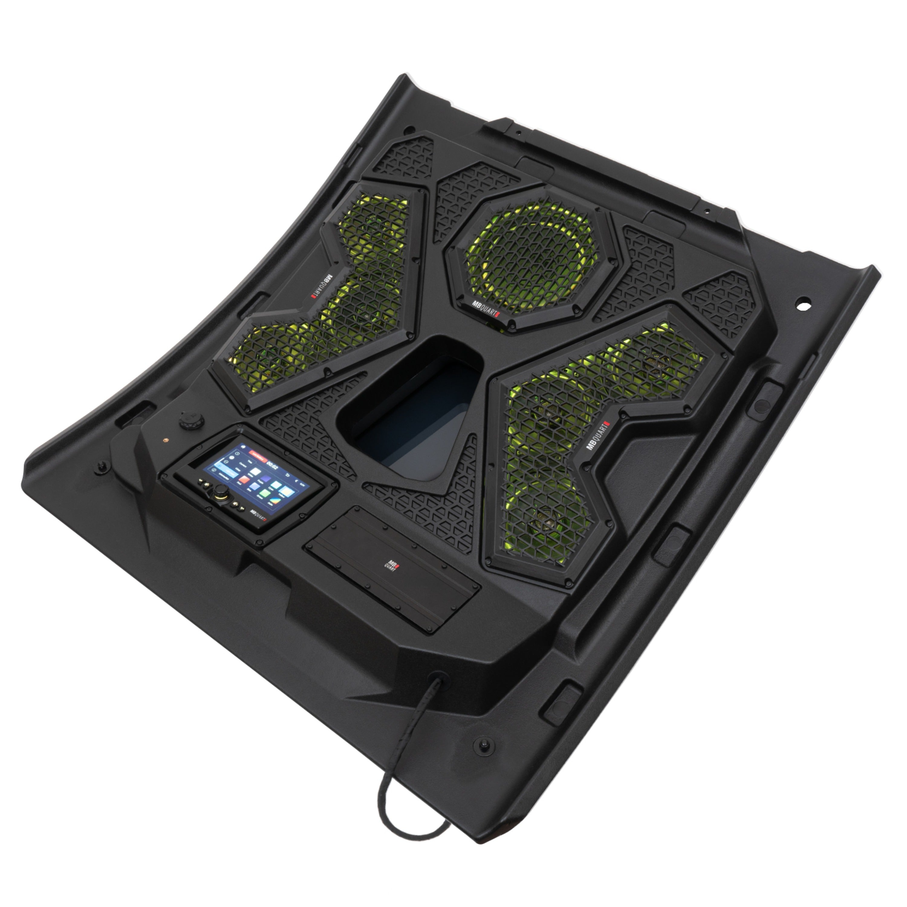 MB Quart MBQRT2-S7R 500-watt, RZR Trail audio roof with a GMR7V1 source unit.