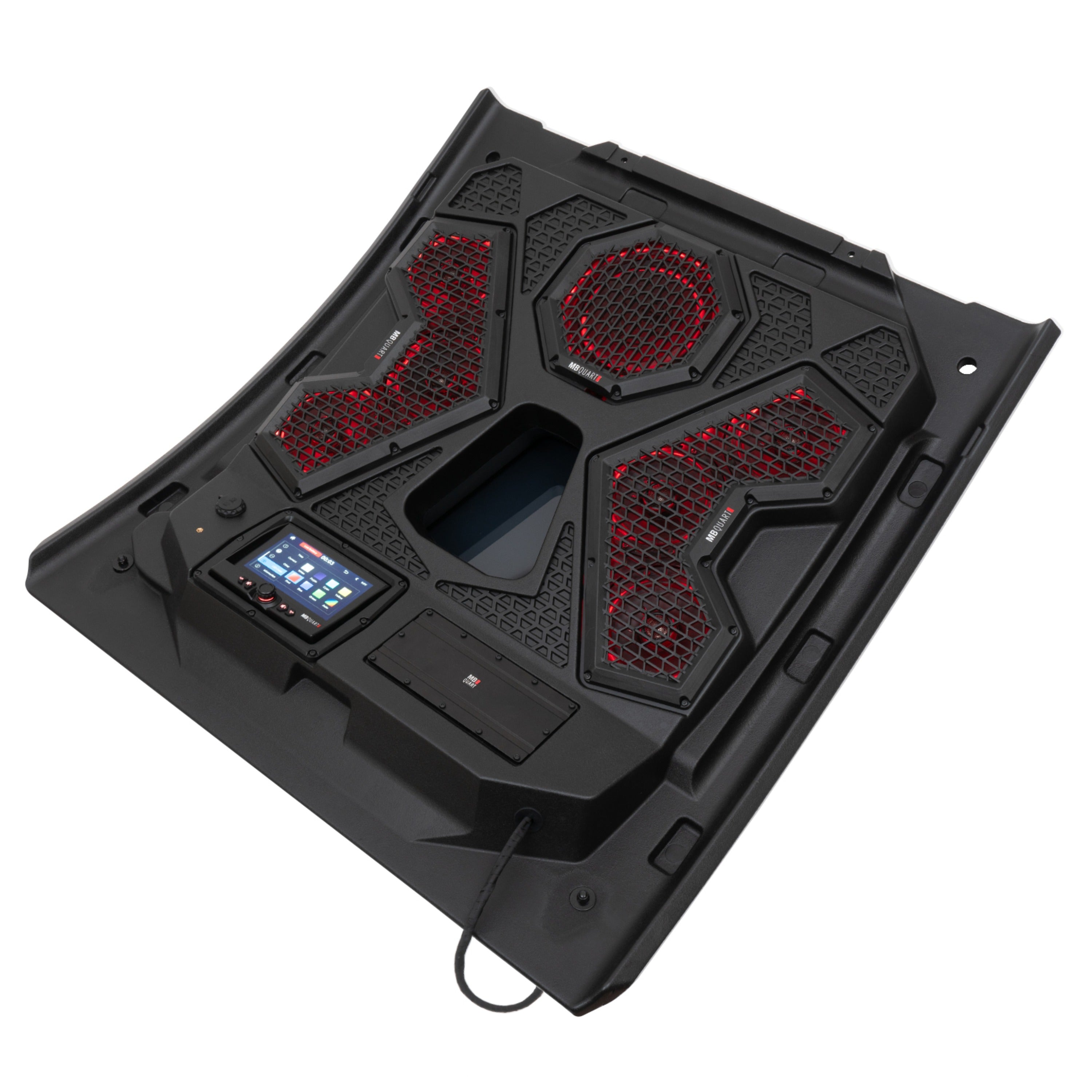 MB Quart MBQRT2-S7R 500-watt, RZR Trail audio roof with a GMR7V1 source unit.