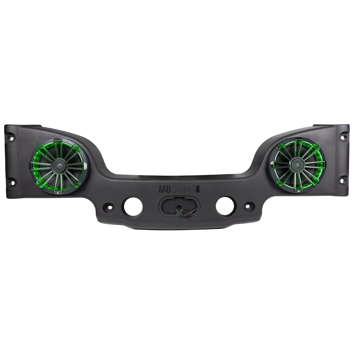 MB Quart MBQJK-28CRGB Jeep Wrangler (JK) Tuned Rear Overhead Soundbar with Two 8 Inch Coaxial Speakers and Enclosure.