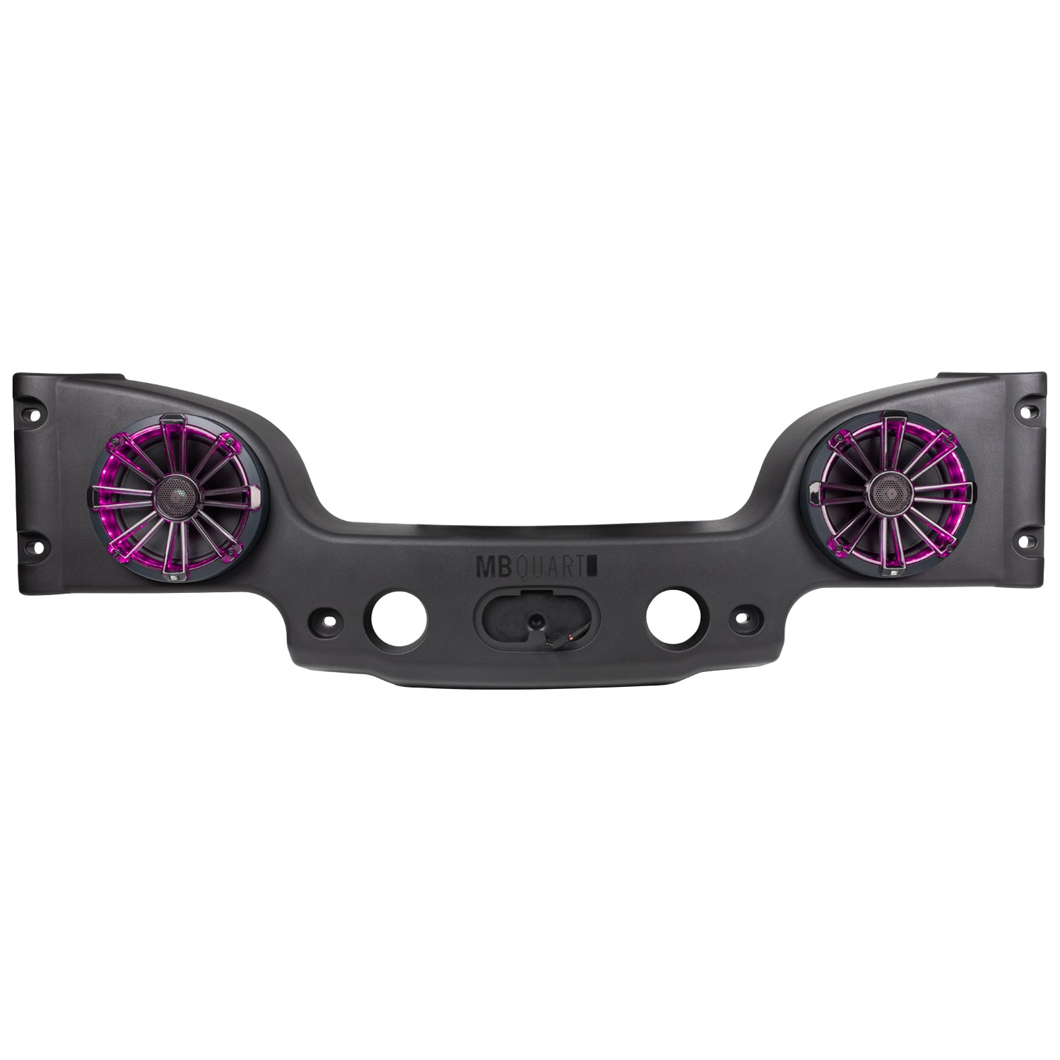 MB Quart MBQJK-28CRGB Jeep Wrangler (JK) Tuned Rear Overhead Soundbar with Two 8 Inch Coaxial Speakers and Enclosure.
