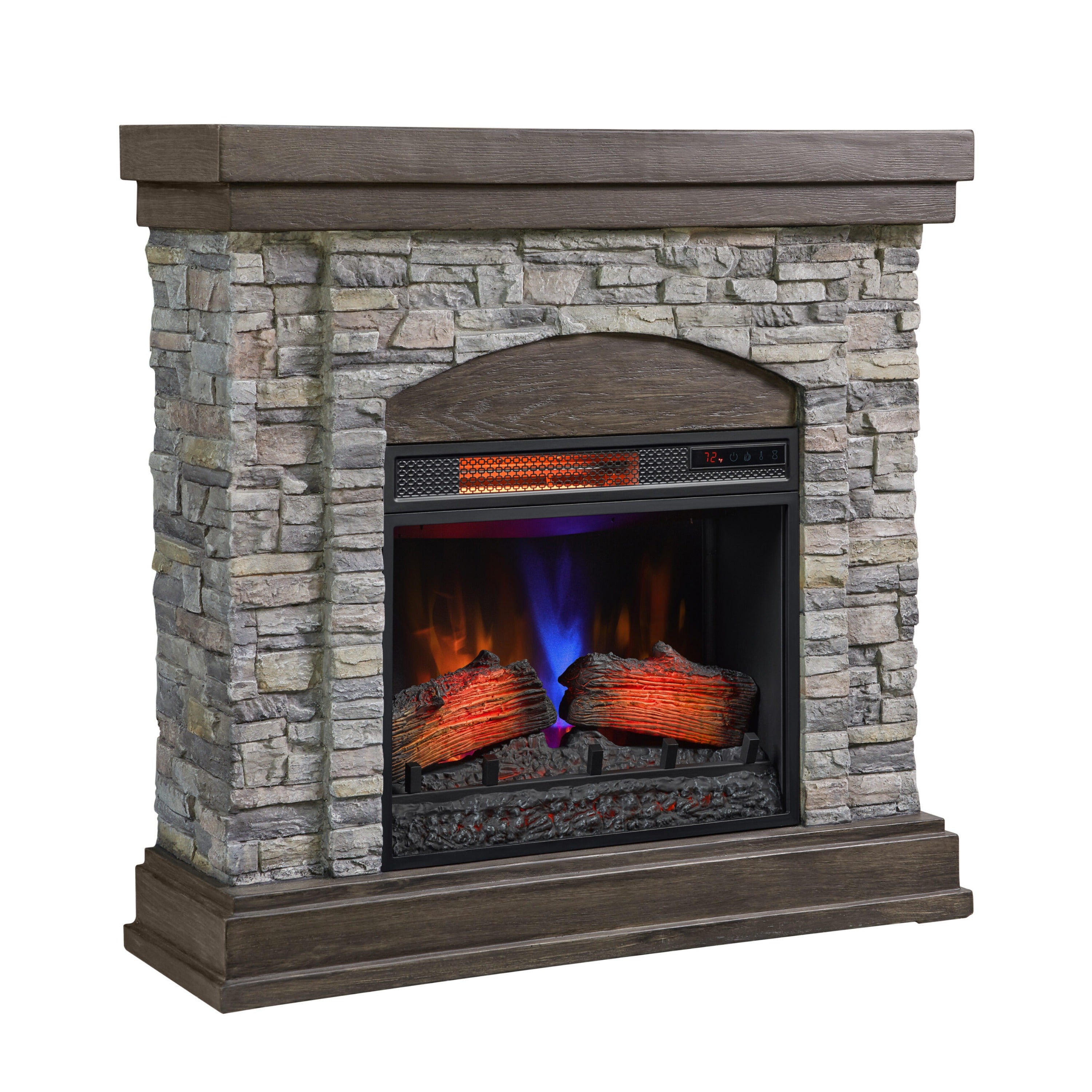 Bell'O Montana Wall Mantel Electric with Fireplace Insert Included