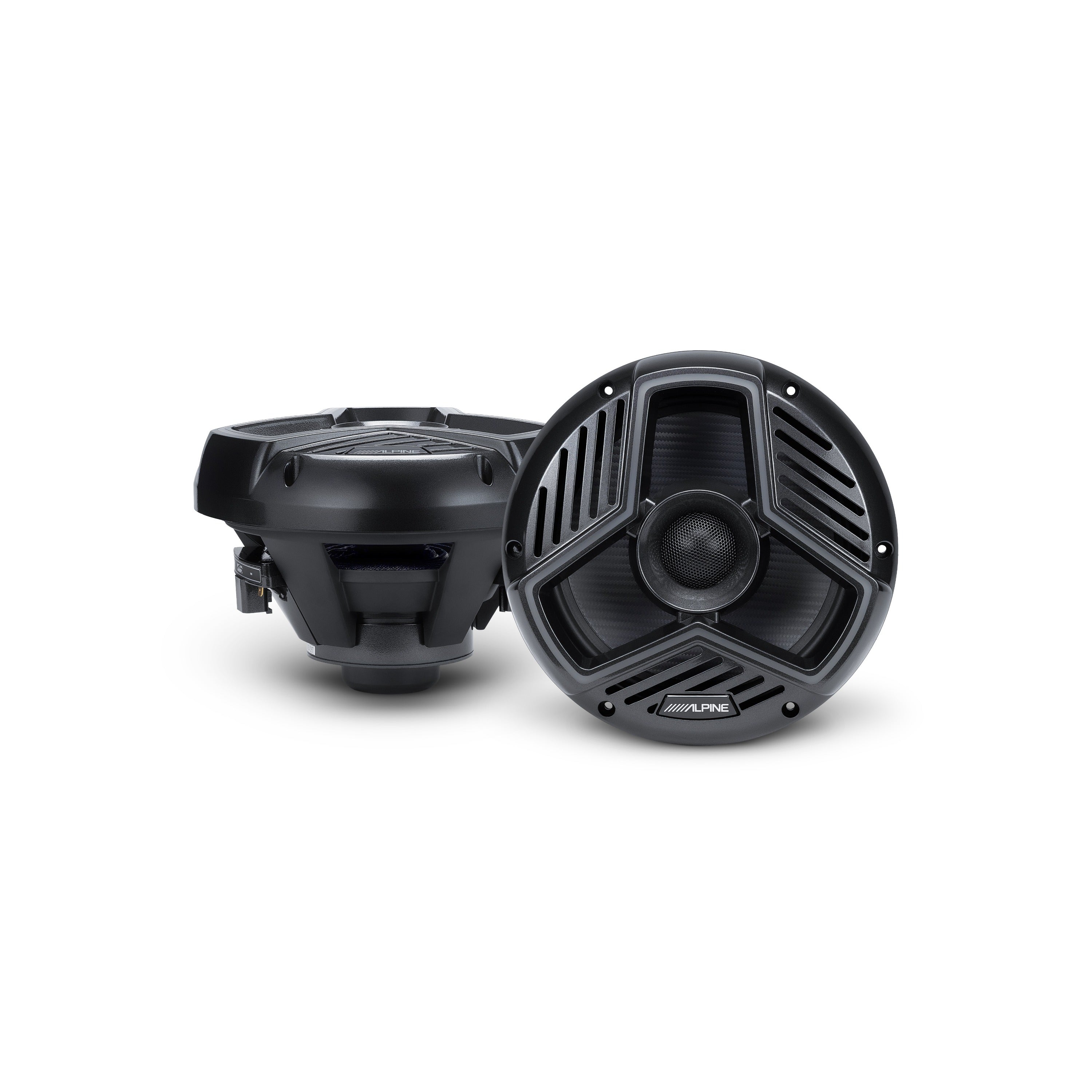 Alpine Marine 8.8" Marine Coaxial Speakers with Integrated RGB Lighting and IP66 Waterproof Design
