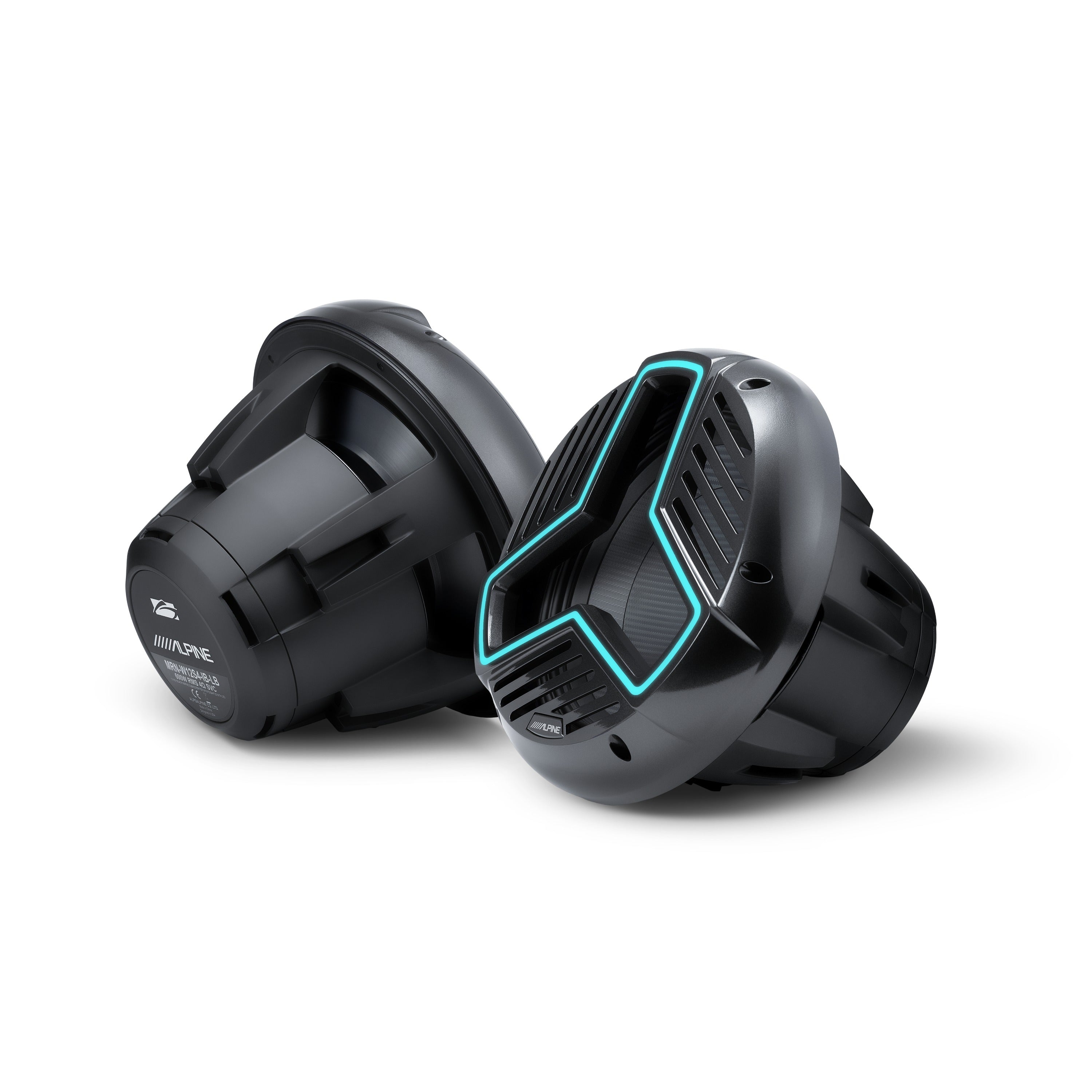 Alpine Marine 12" Marine Subwoofer with Integrated RGB Lighting and IP66 Waterproof Design