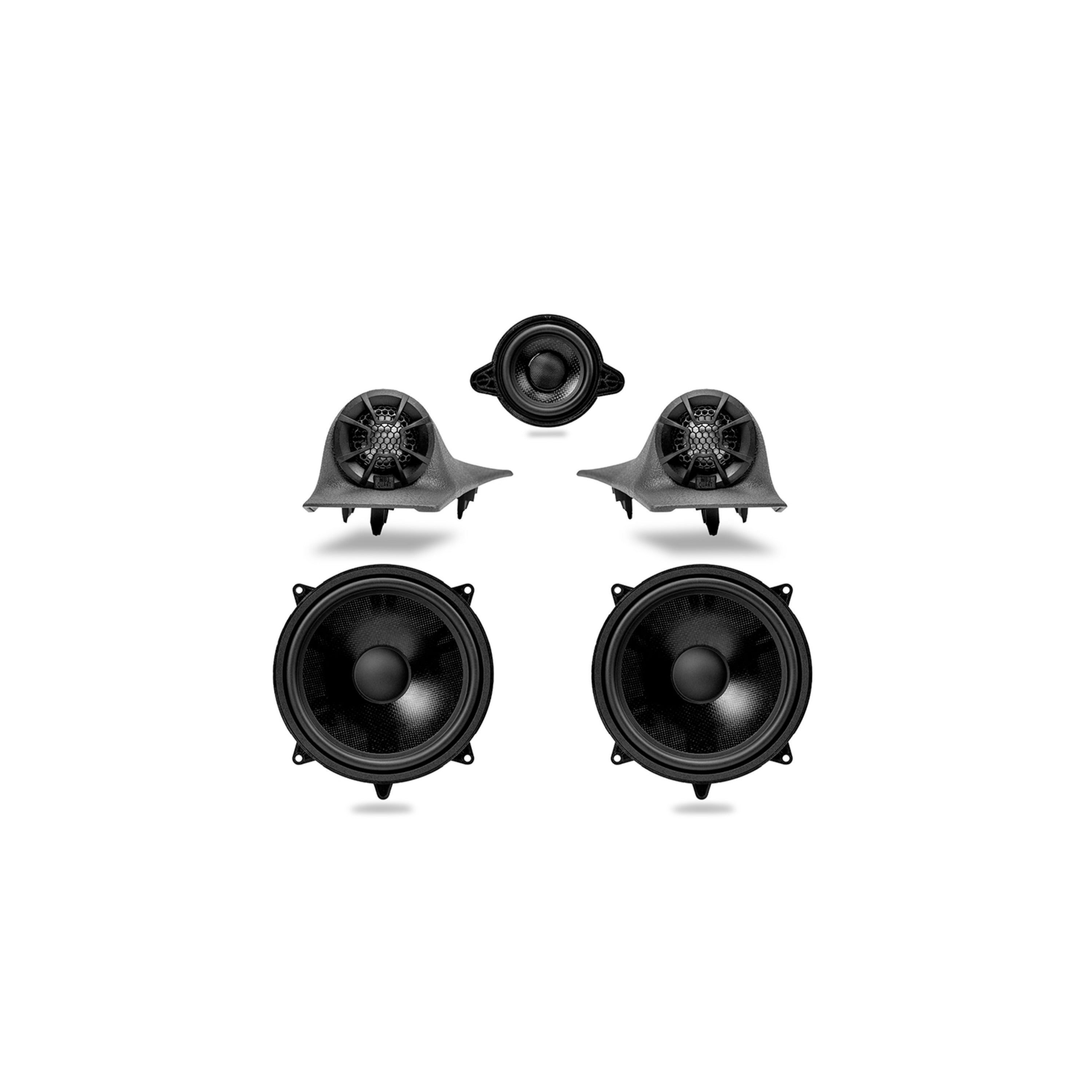 MB Quart MS1-216C Mercedes-Benz Sprinter (W907) 2019-Current Tuned Front 6.5 Inch 2-Way Front Component Speaker System and 3 Inch Center Channel Dash Speaker Upgrade