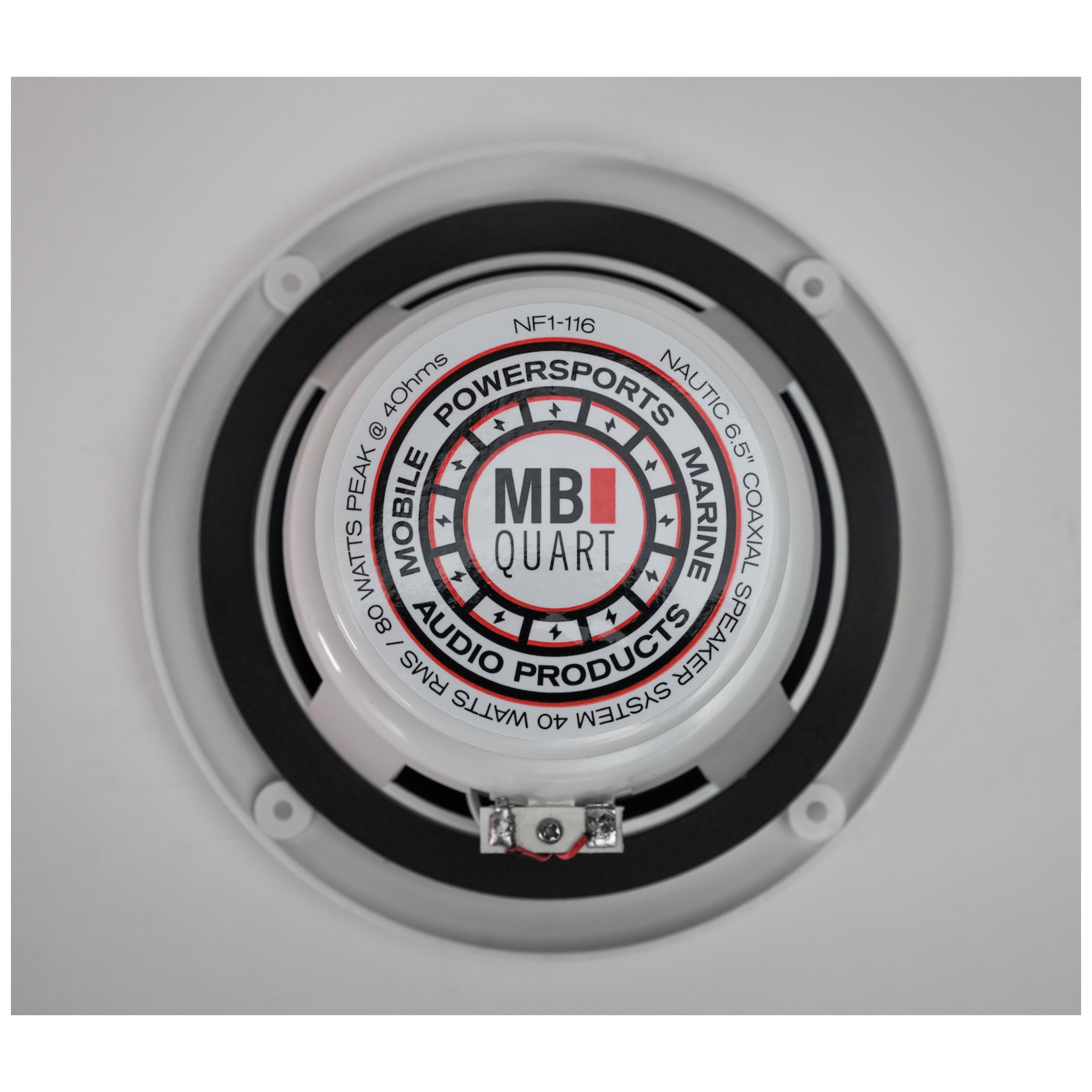 MB Quart NF1-116 White 6.5" 2-Way Coaxial Nautic Formula Speaker System with Integrated Tweeter