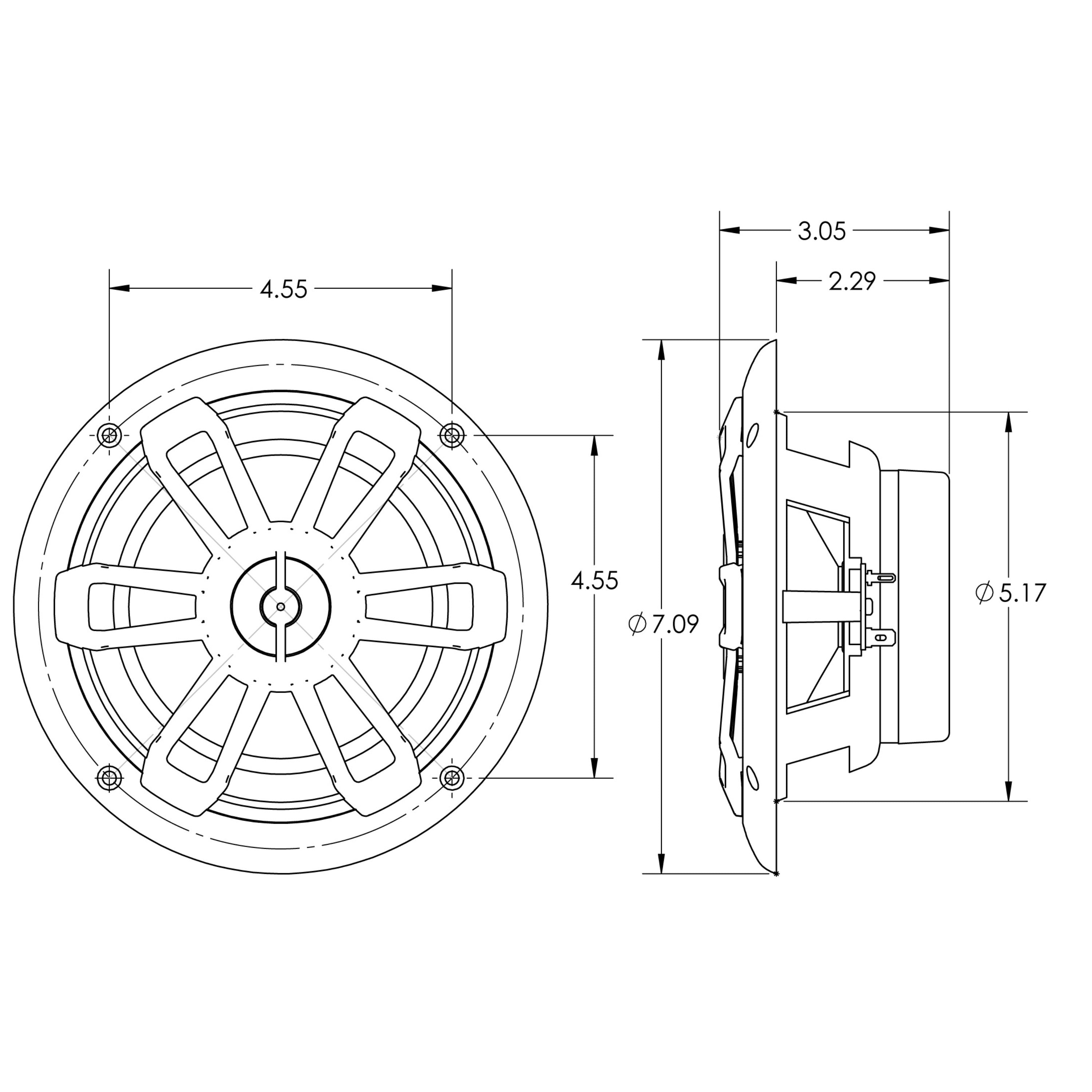 MB Quart NF1-116 White 6.5" 2-Way Coaxial Nautic Formula Speaker System with Integrated Tweeter