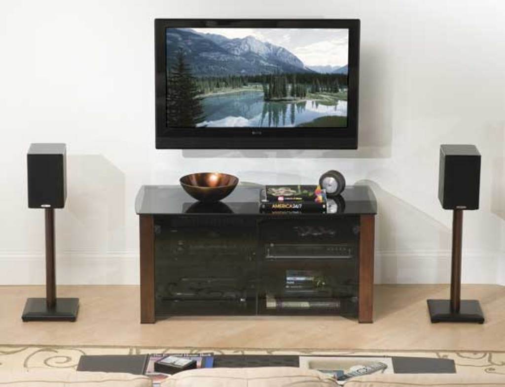 Sanus 18" Natural Series Wood Pillar Centre Channel Speaker Stand (Single)
