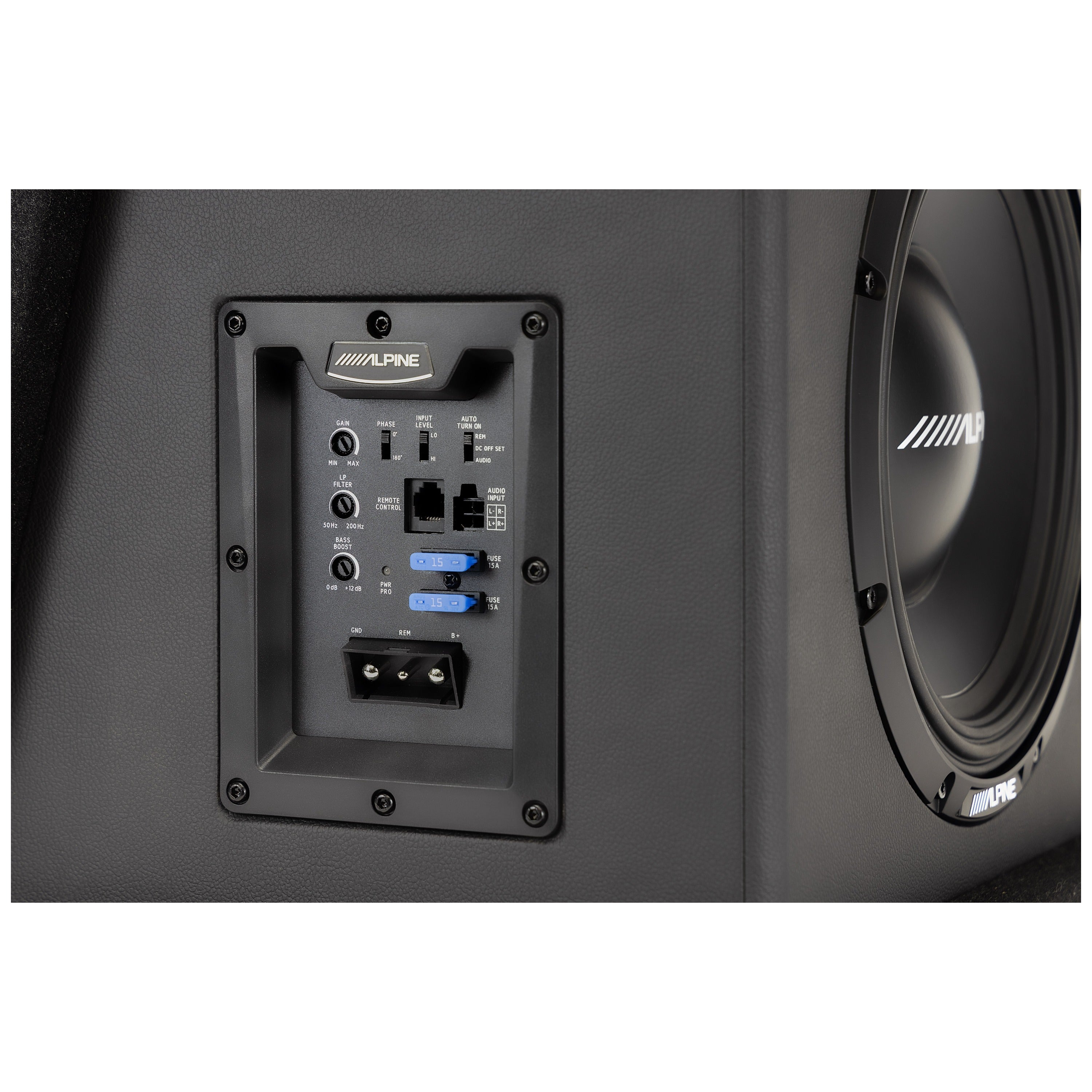 Alpine PWE-SB10 10" Powered Subwoofer Wedge Enclosure