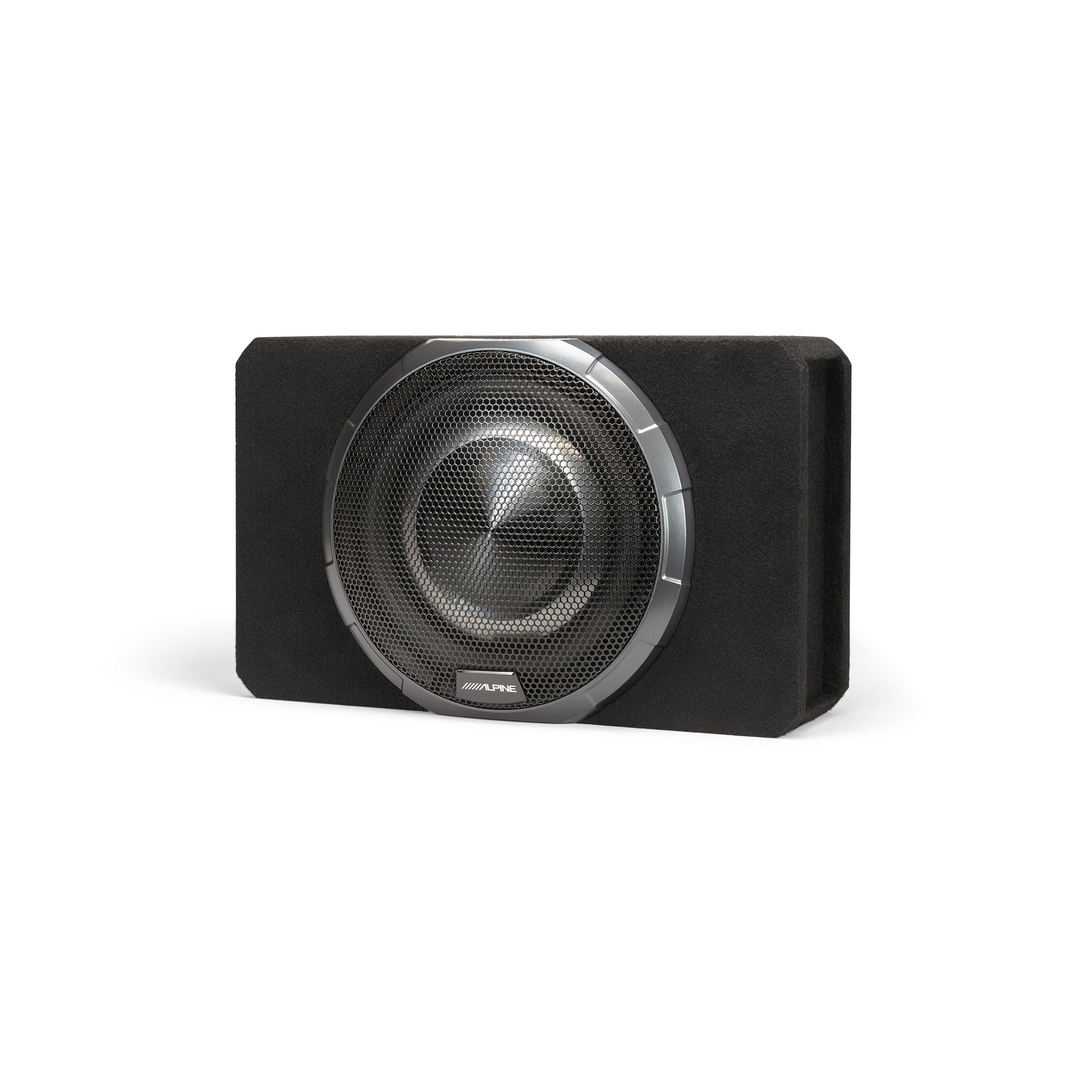 Alpine PWV-SB10 10" BassRev™ Powered Shallow Subwoofer Enclosure with OPTIM™ Sync Technology