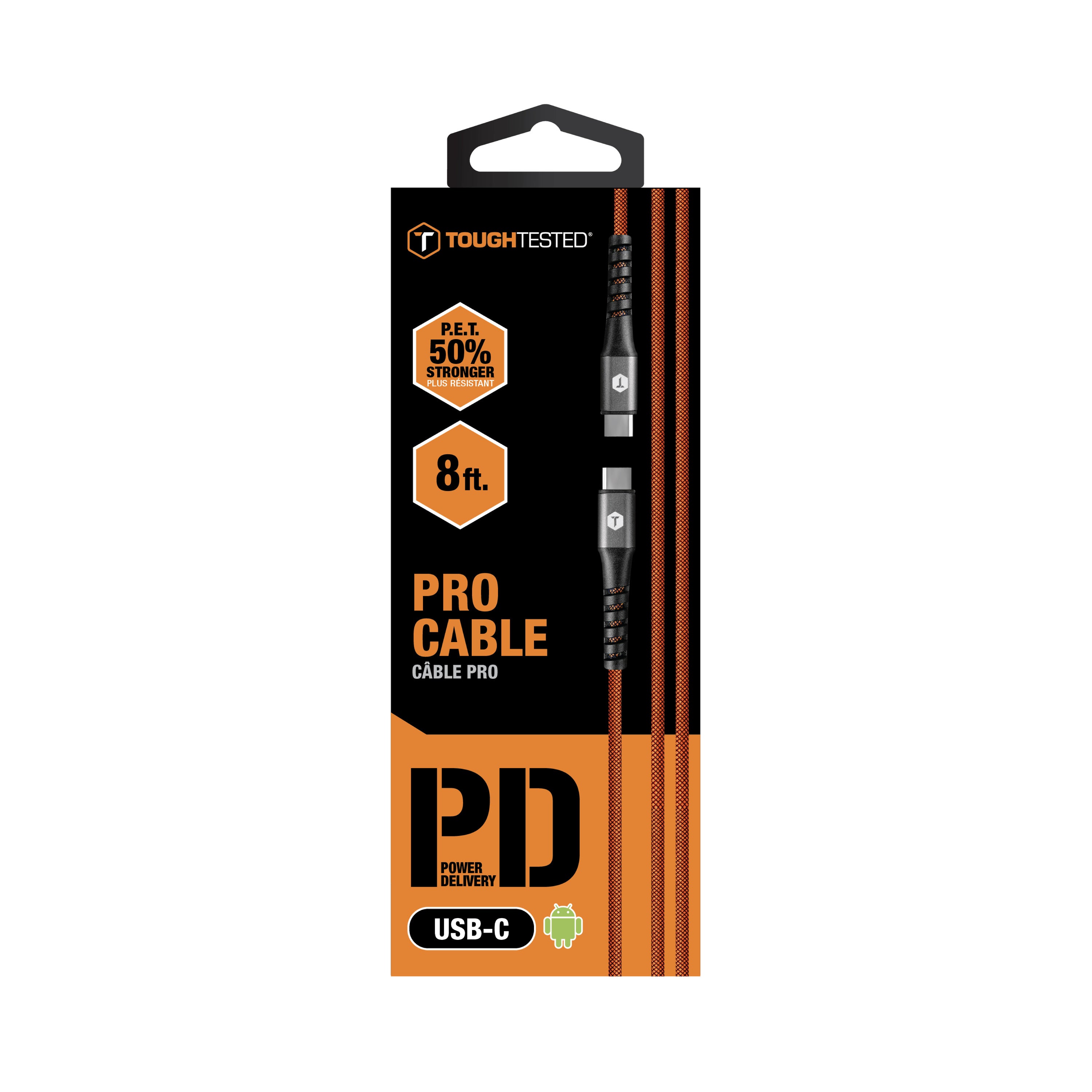 【shi-】HEAT CAVI SHAPE 2 PRO TBC　最上位 ToughTested Cable Type-C to Type-C 8ft