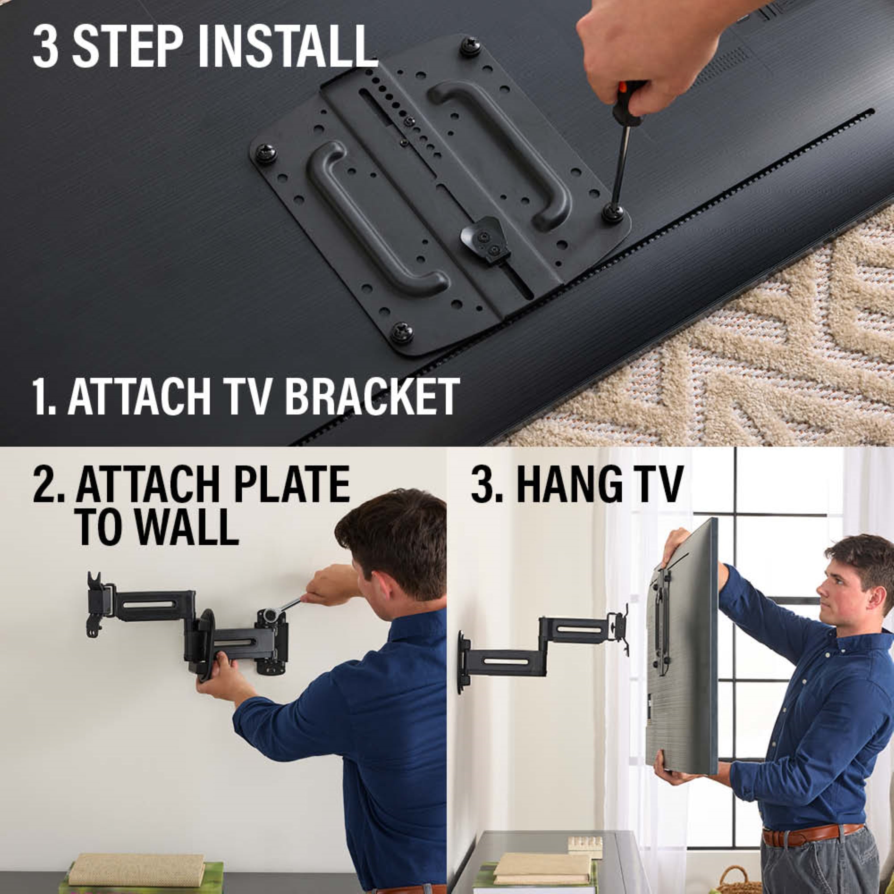 Sanus Advanced Full Motion 4D Shift TV Wall Mount for TVs 19"-43"