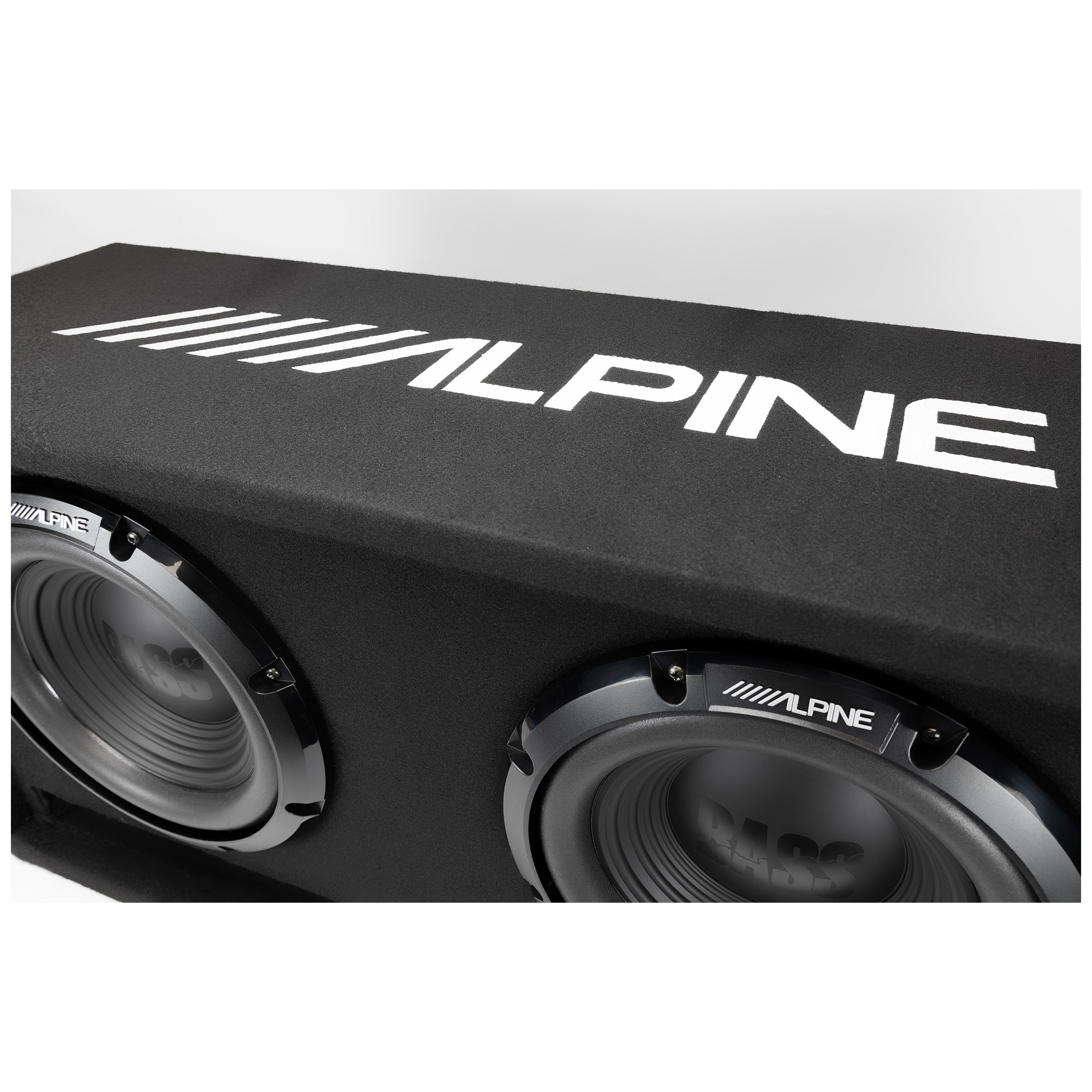 Alpine W-DB12V 12" Wedg-E Dual Vented Preloaded Wedge Subwoofer Enclosure