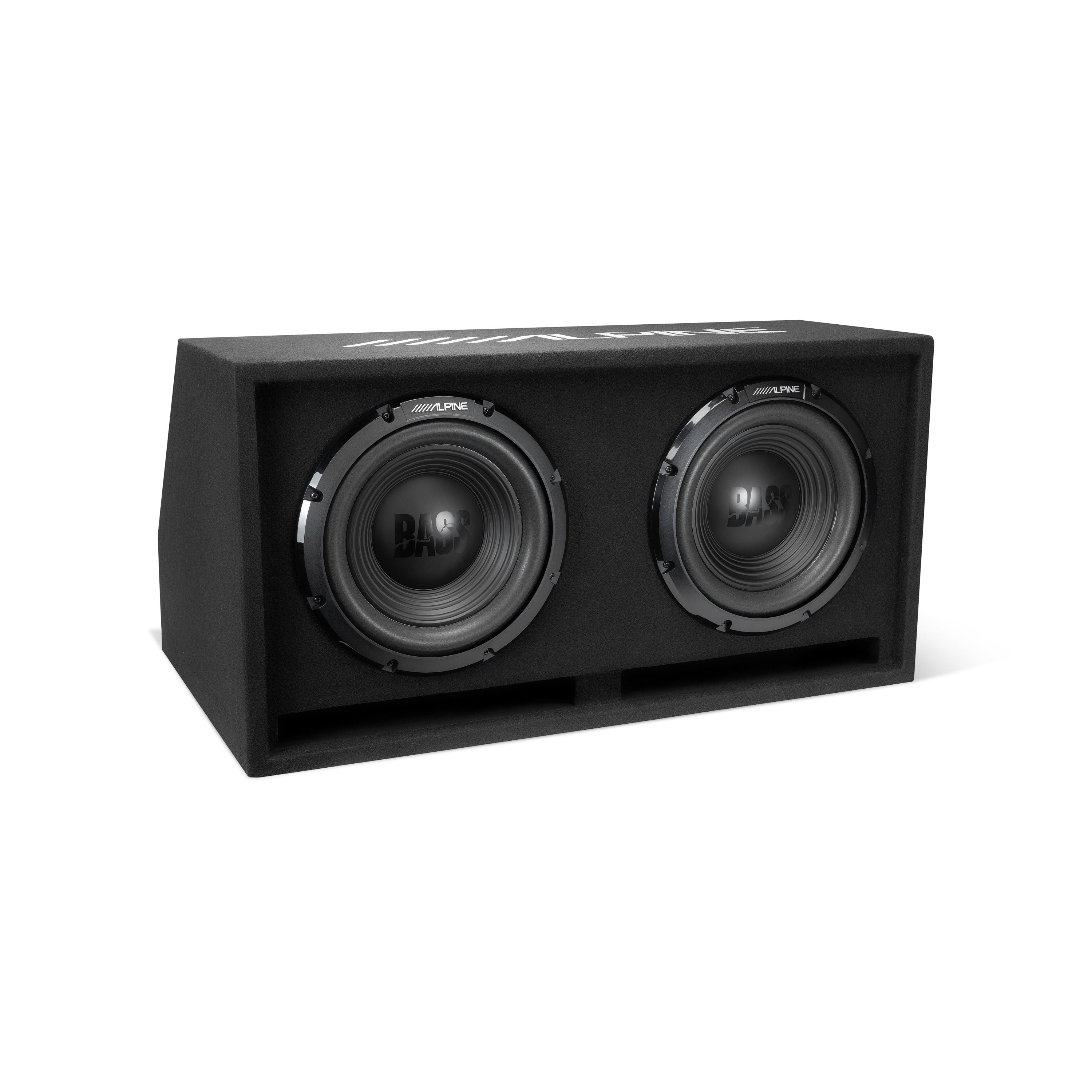 Alpine W-DB12V 12" Wedg-E Dual Vented Preloaded Wedge Subwoofer Enclosure
