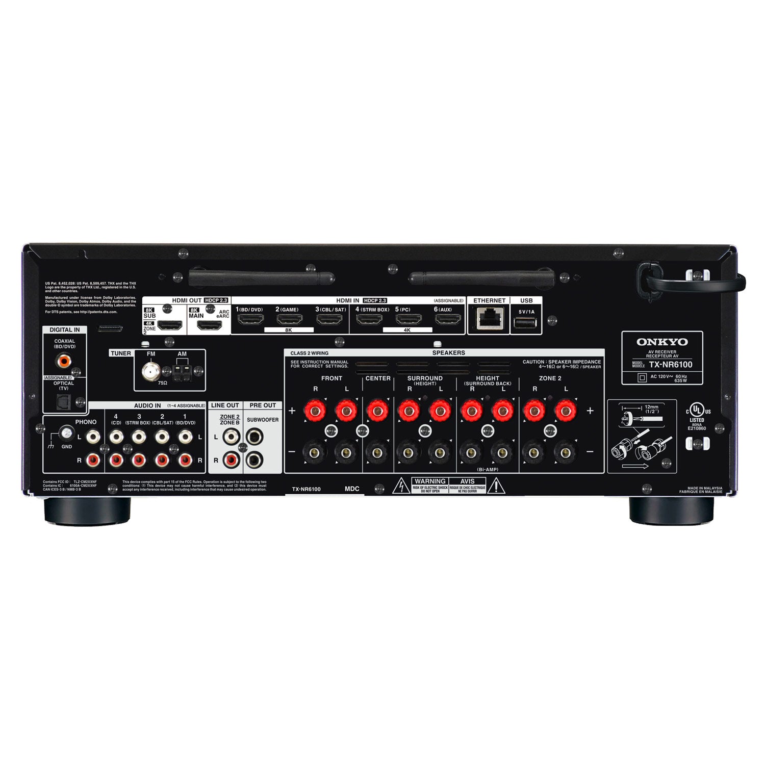 Onkyo TX-NR6100 7.2-Channel THX Certified AV Receiver Onkyo TX-NR6100 7.2-Channel THX Certified AV Receiver